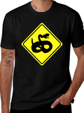 Snake Warning Sign Graphic Tee - Black