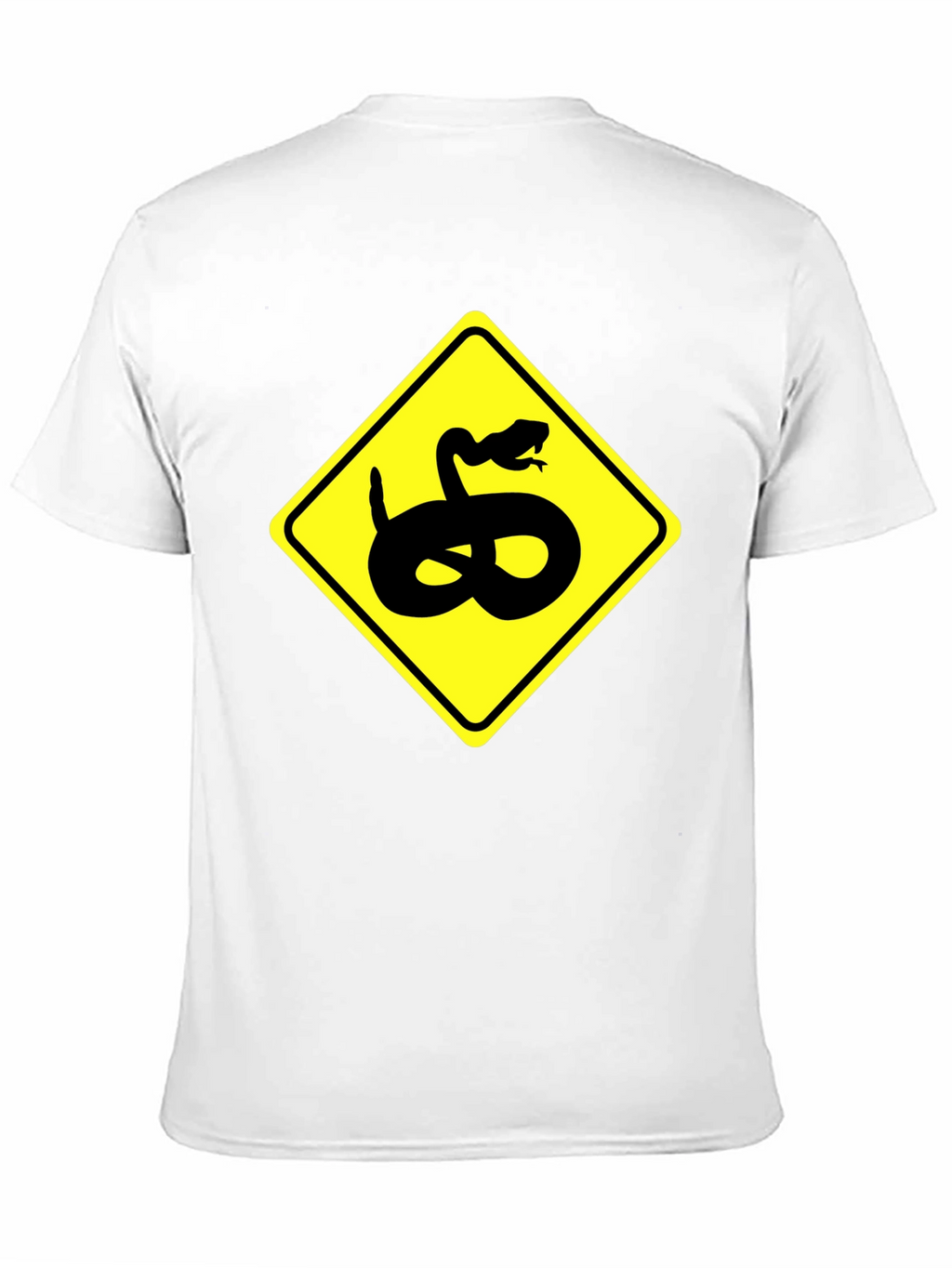 Snake Warning Sign Graphic Tee - Black