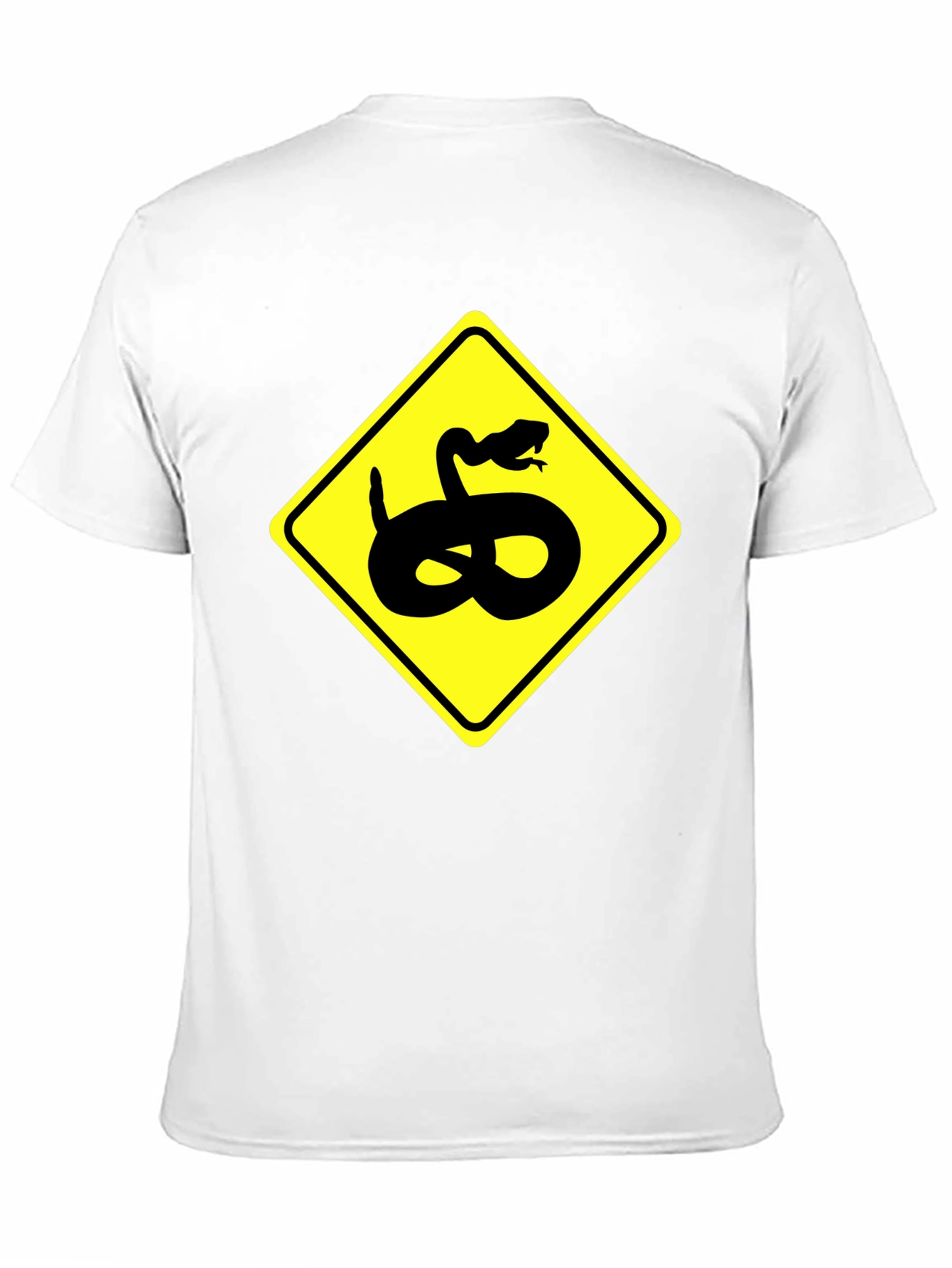 Snake Warning Sign Graphic Tee - Black