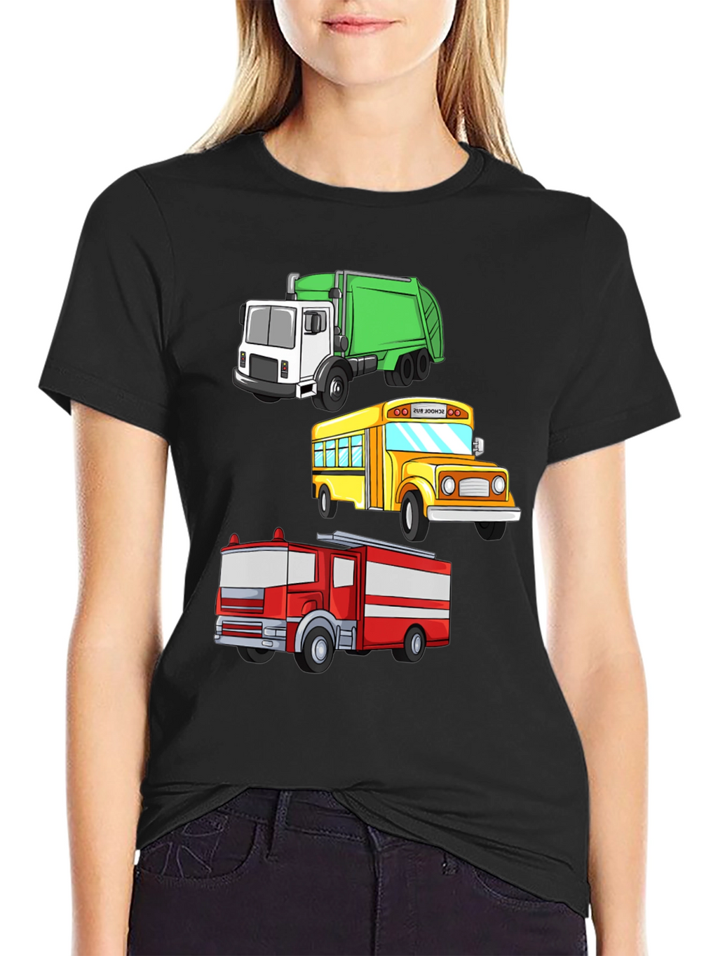 Cartoon Trucks T-Shirt - Fun for Kids!