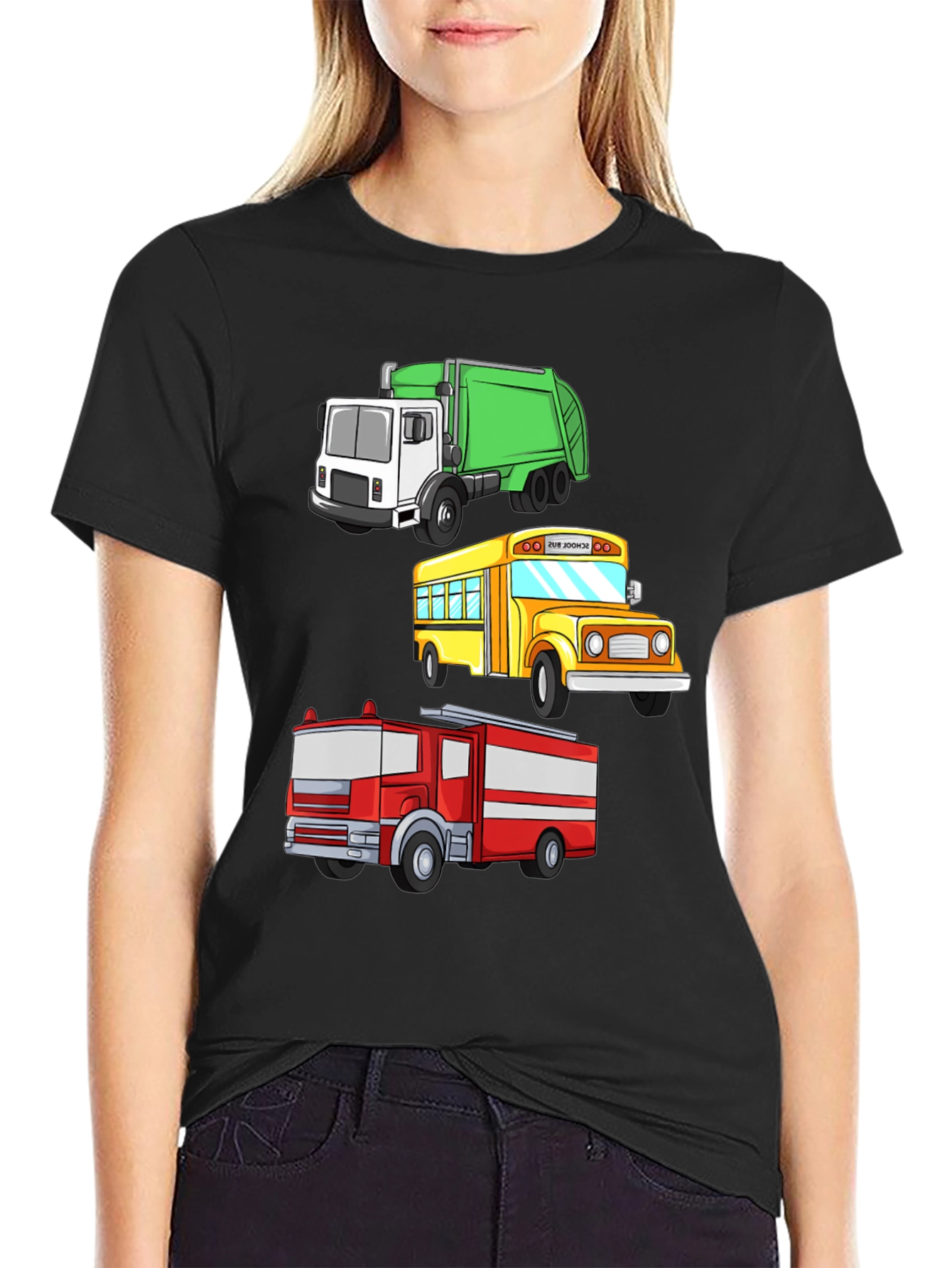 Cartoon Trucks T-Shirt - Fun for Kids!