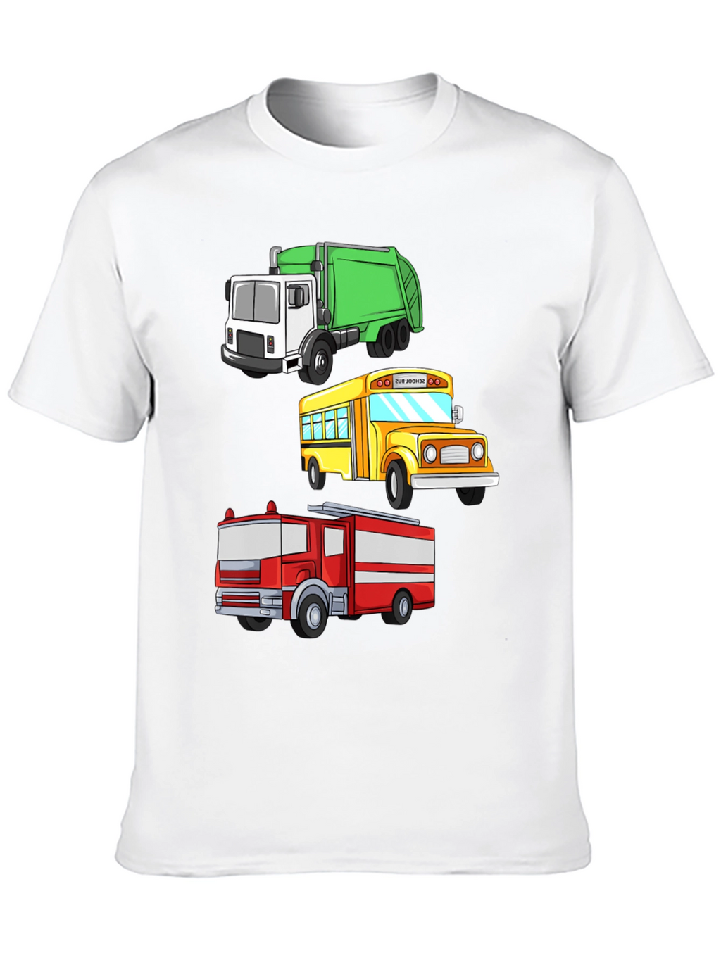 Cartoon Trucks T-Shirt - Fun for Kids!