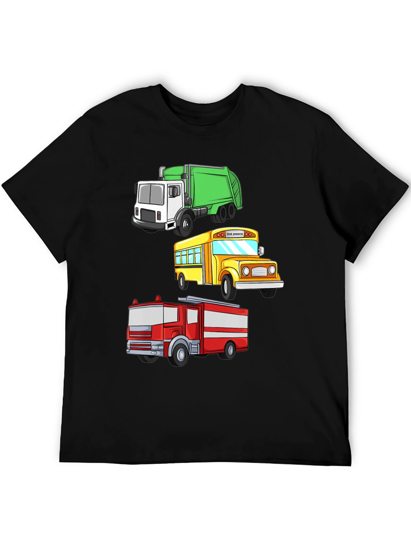 Cartoon Trucks T-Shirt - Fun for Kids!