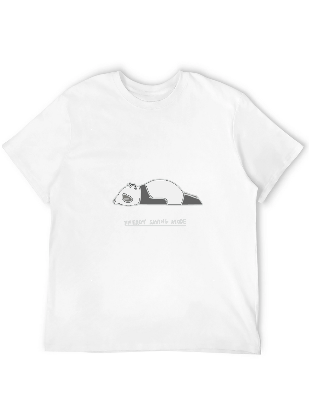 Energy Saving Mode Panda T-Shirt - Black