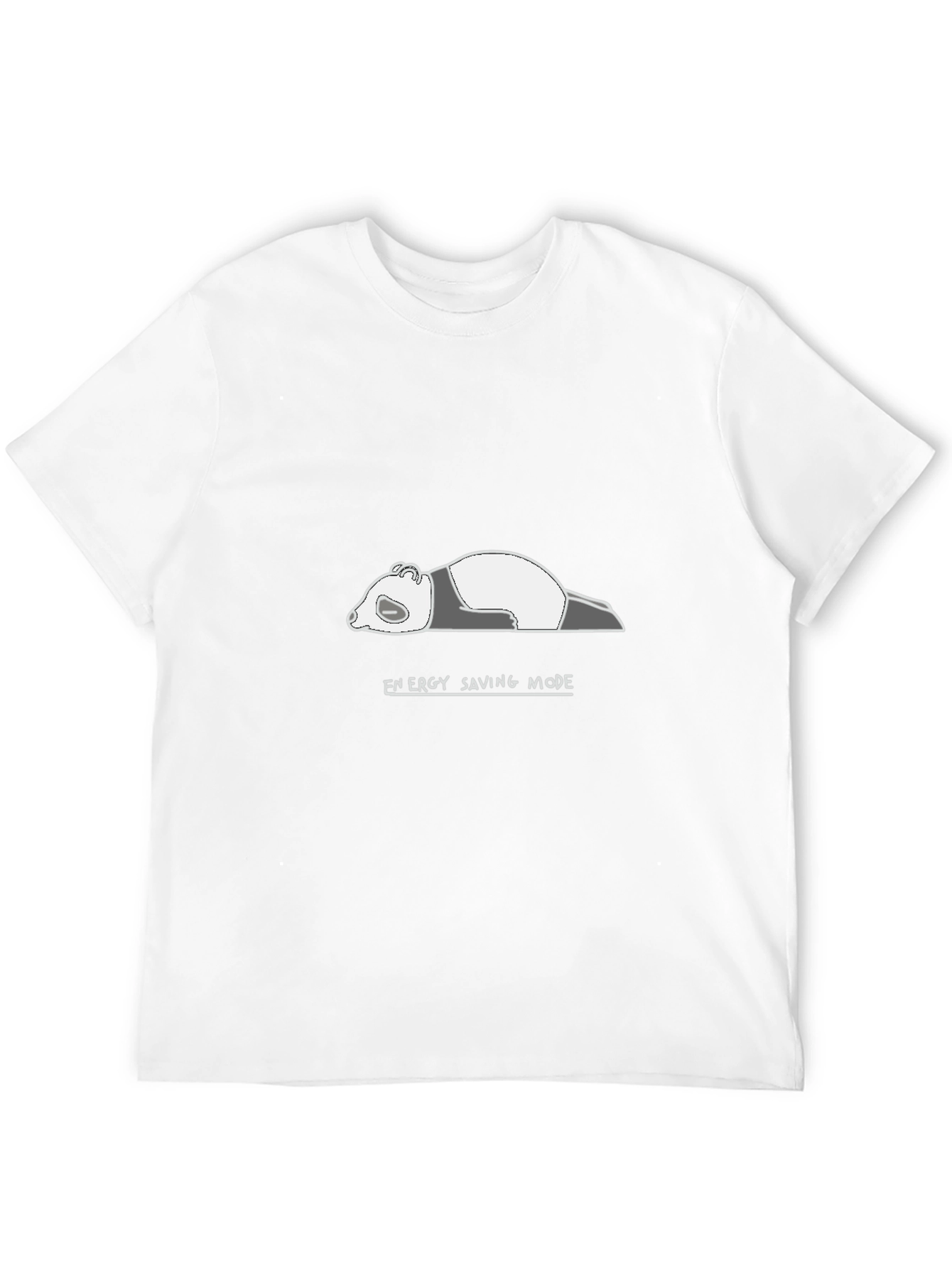 Energy Saving Mode Panda T-Shirt - Black