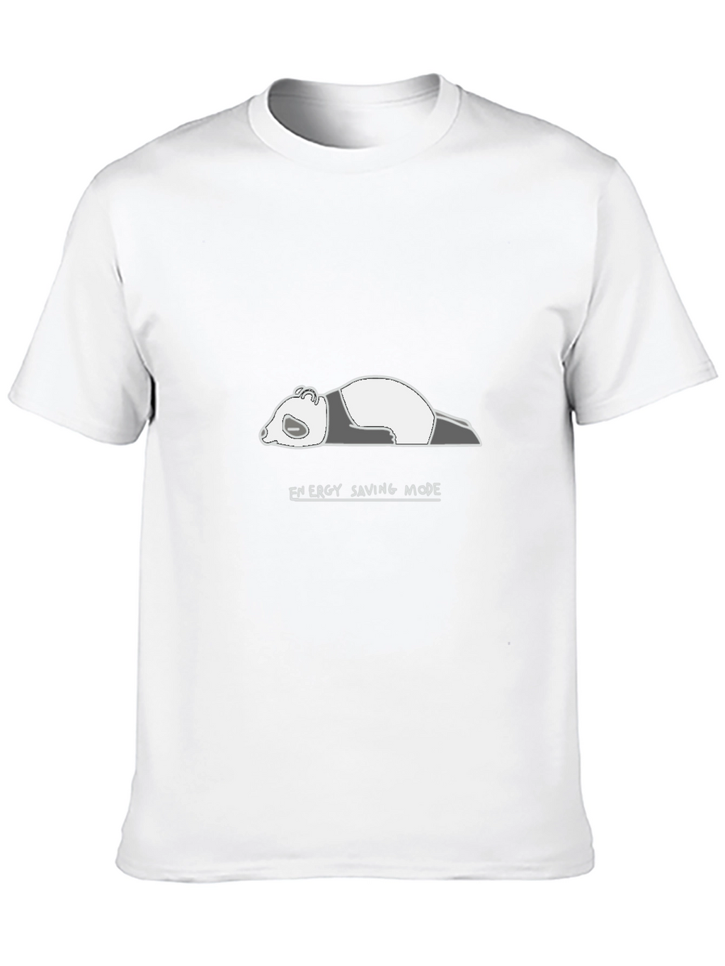 Energy Saving Mode Panda T-Shirt - Black