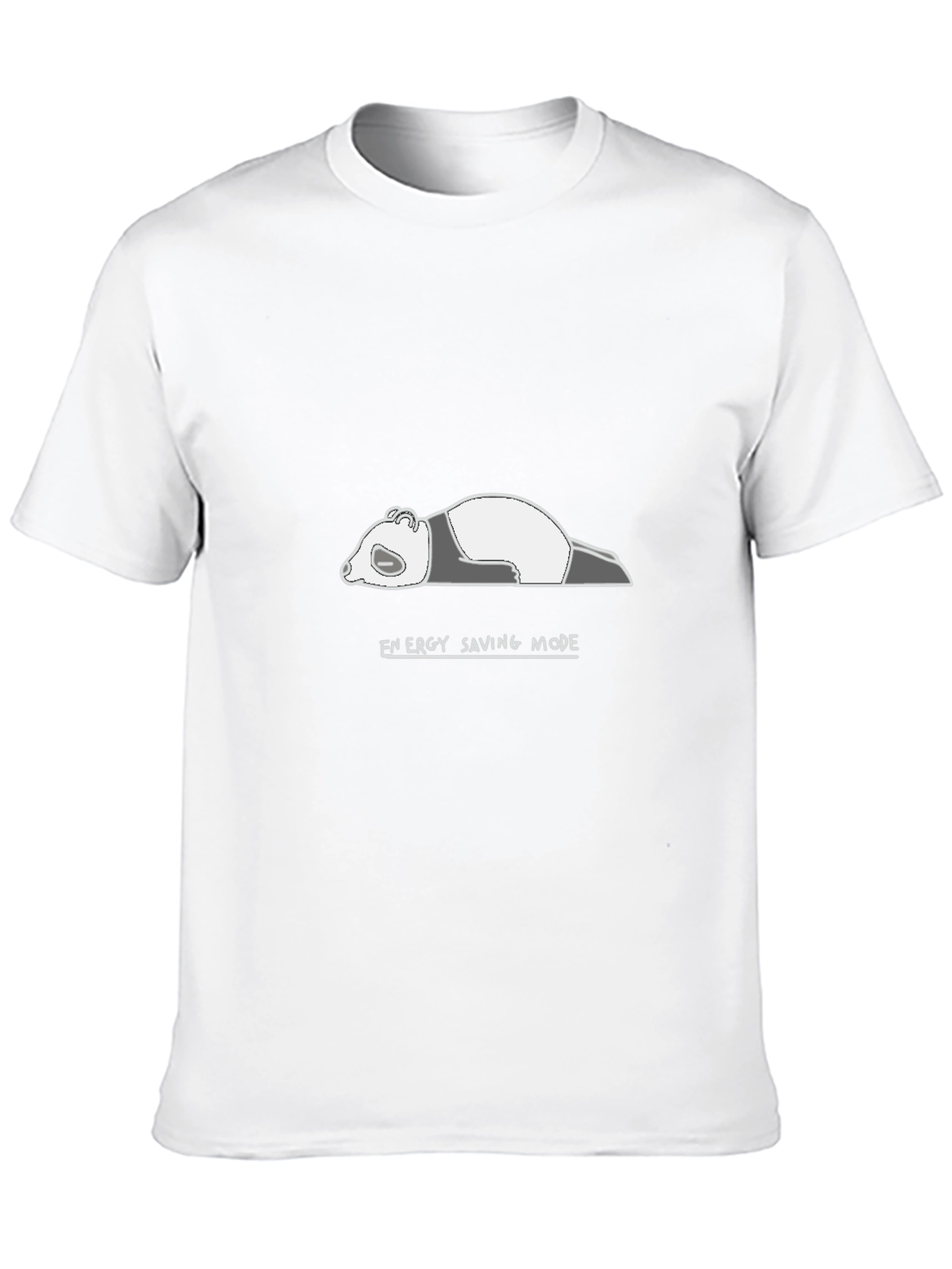 Energy Saving Mode Panda T-Shirt - Black