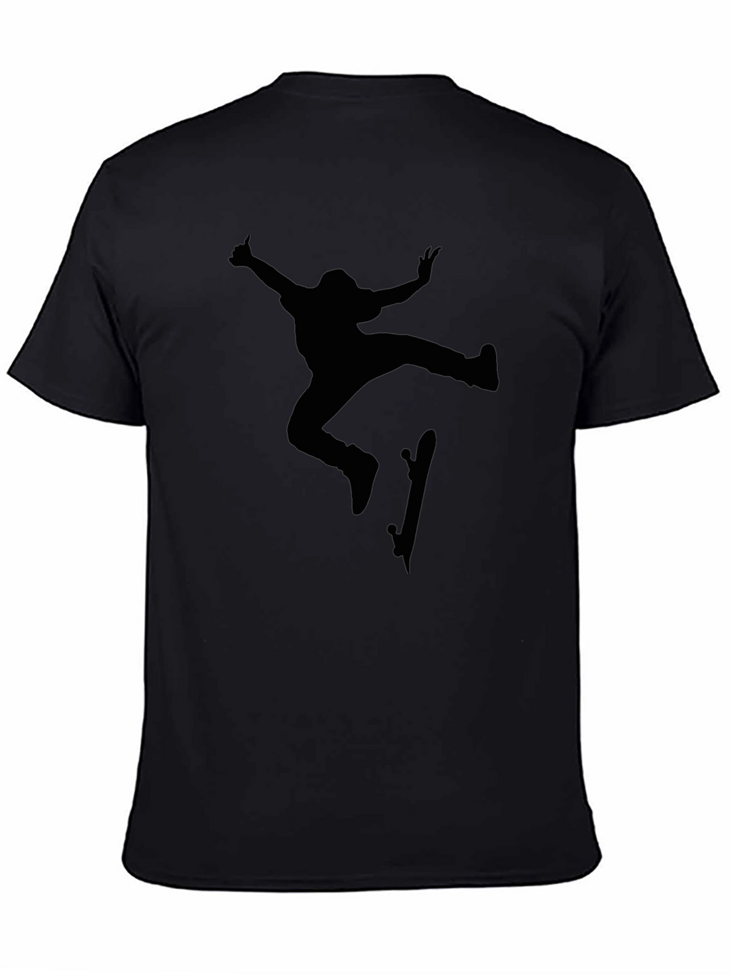 Skateboarder Silhouette Black T-Shirt