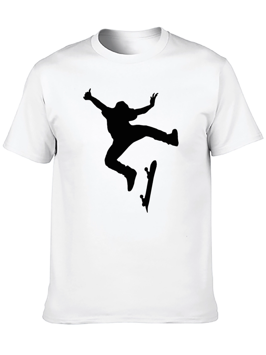 Skateboarder Silhouette Black T-Shirt