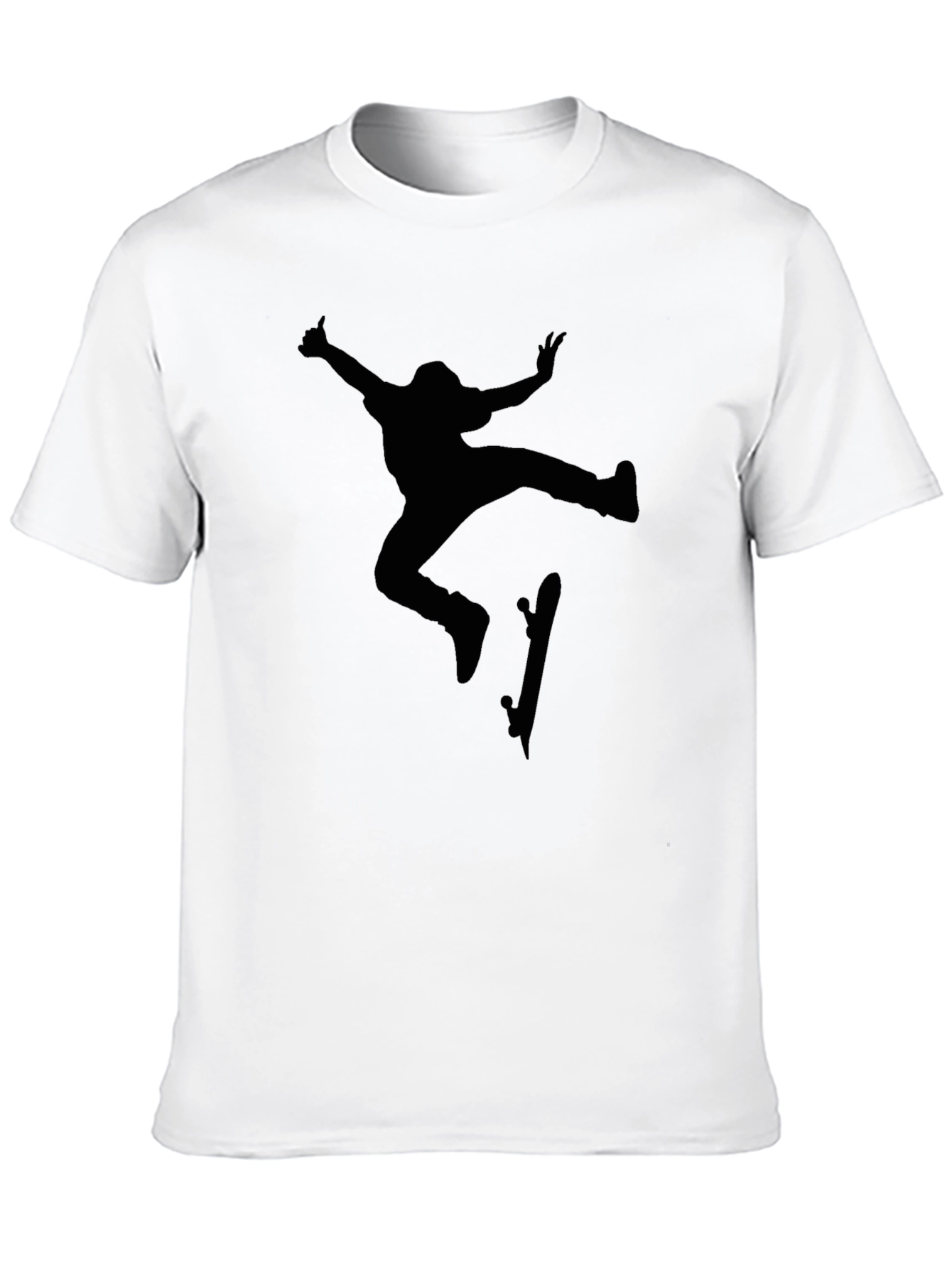 Skateboarder Silhouette Black T-Shirt