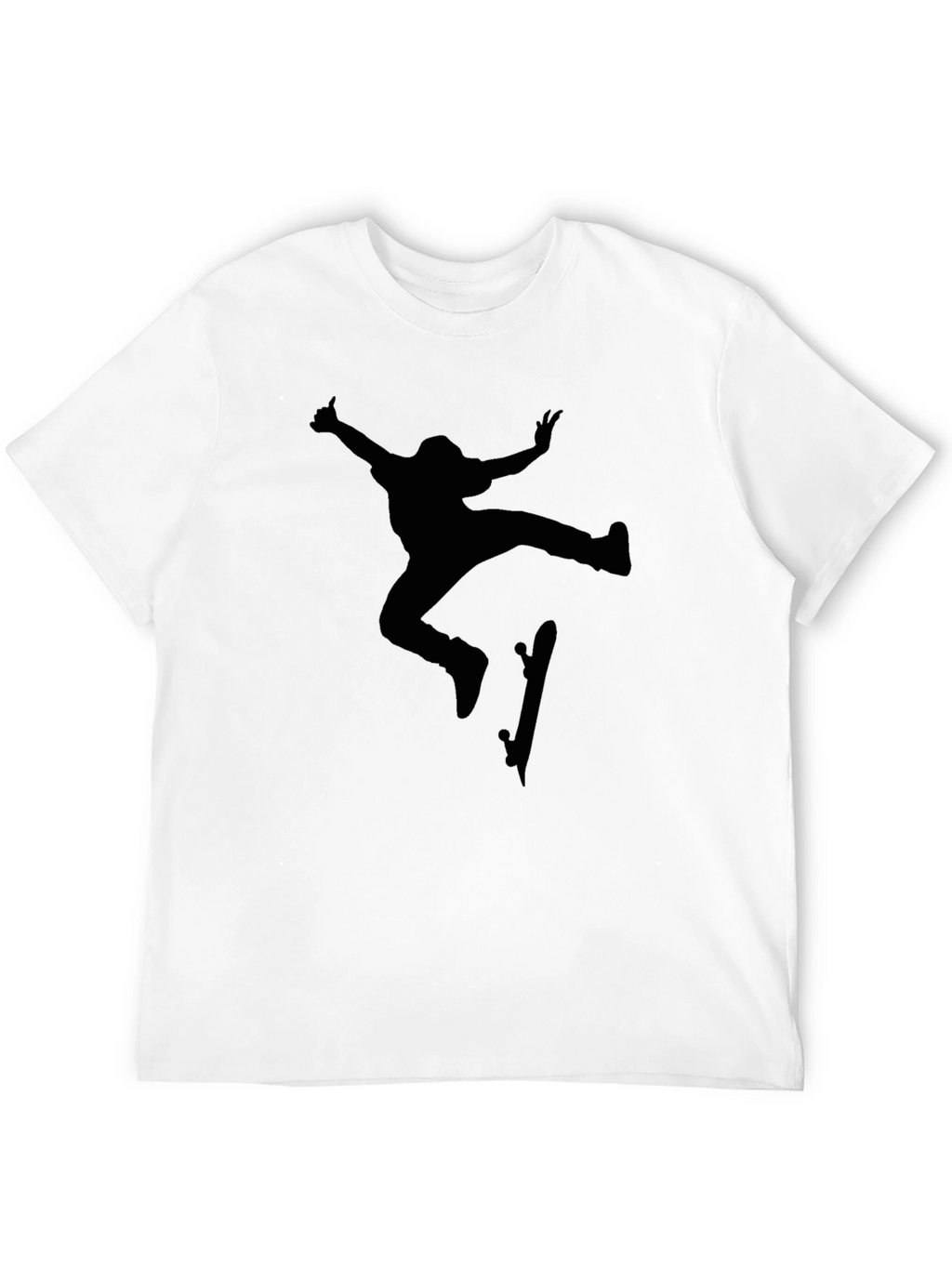 Skateboarder Silhouette Black T-Shirt