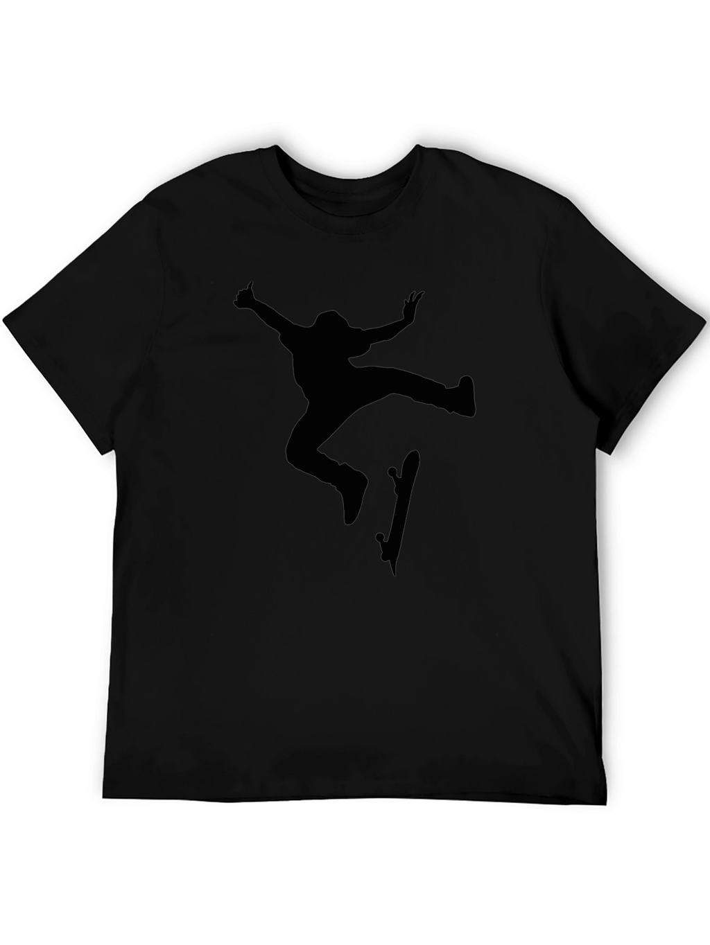 Skateboarder Silhouette Black T-Shirt
