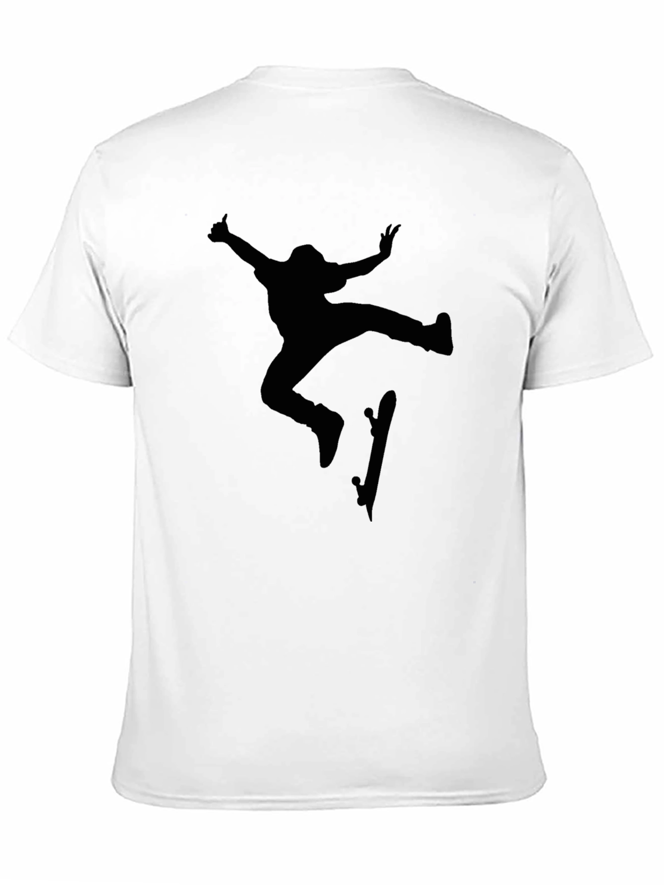 Skateboarder Silhouette Black T-Shirt