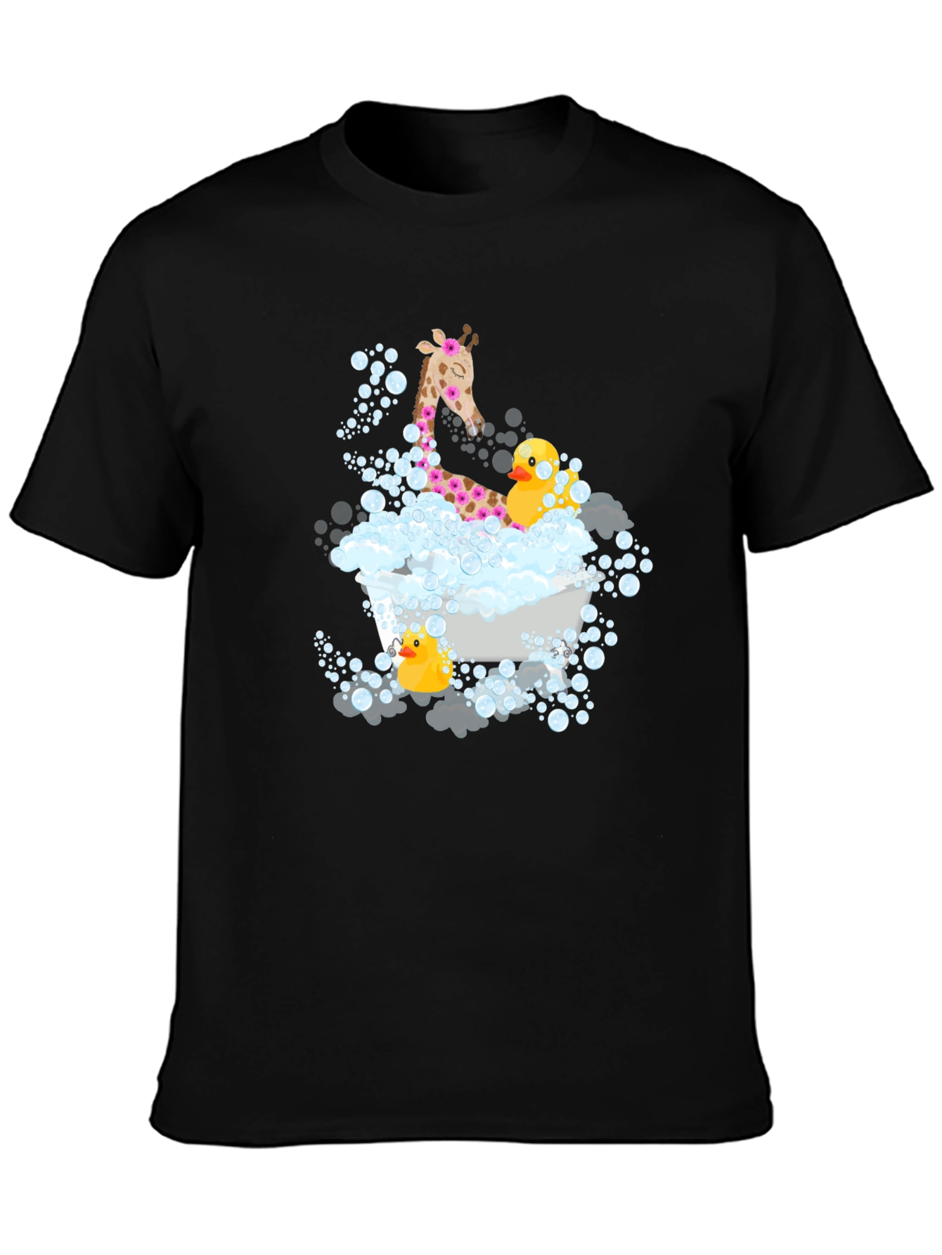Giraffe & Ducks in Tub T-Shirt