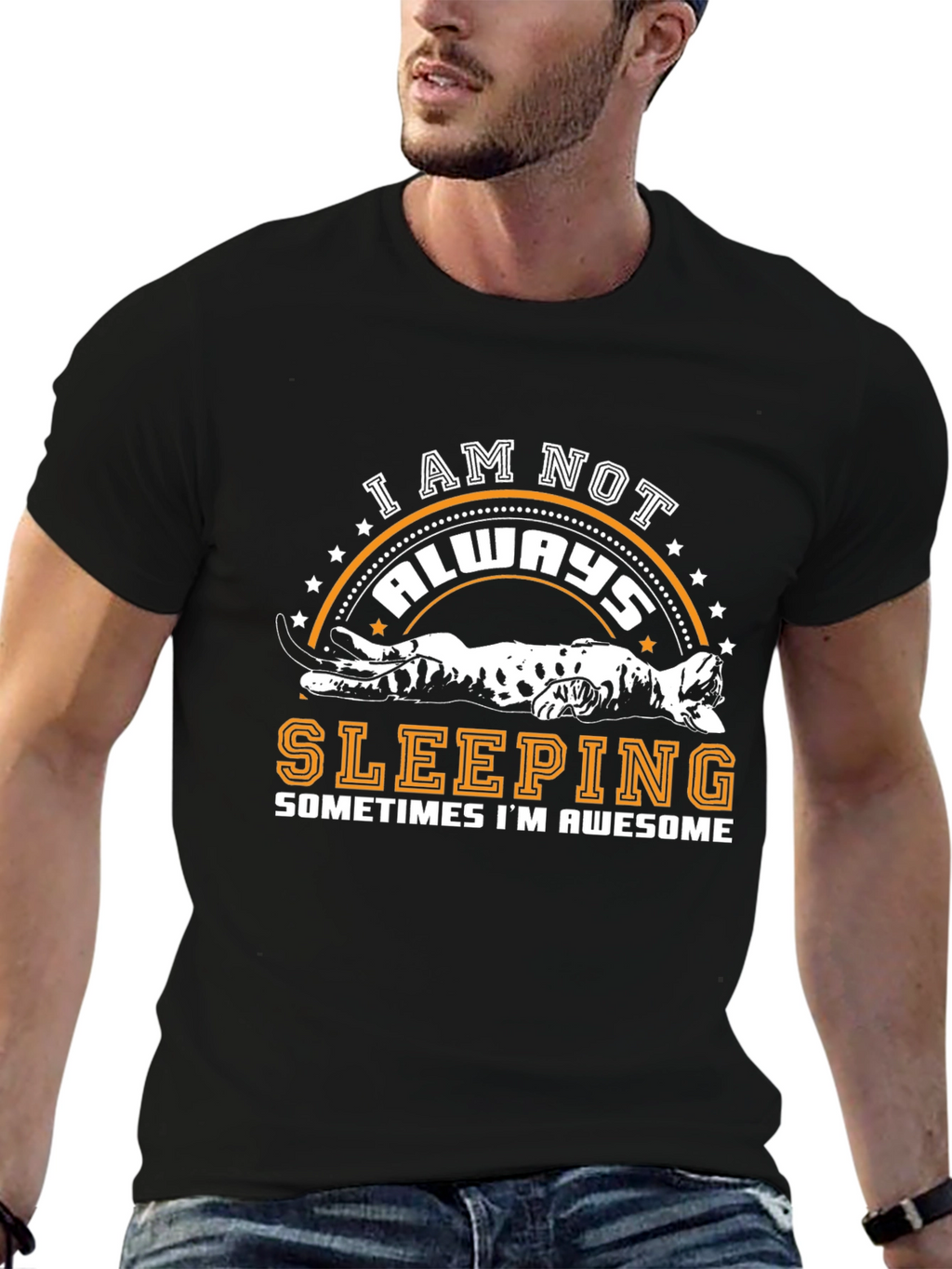 I Am Not Always Sleeping Cat Graphic T-Shirt