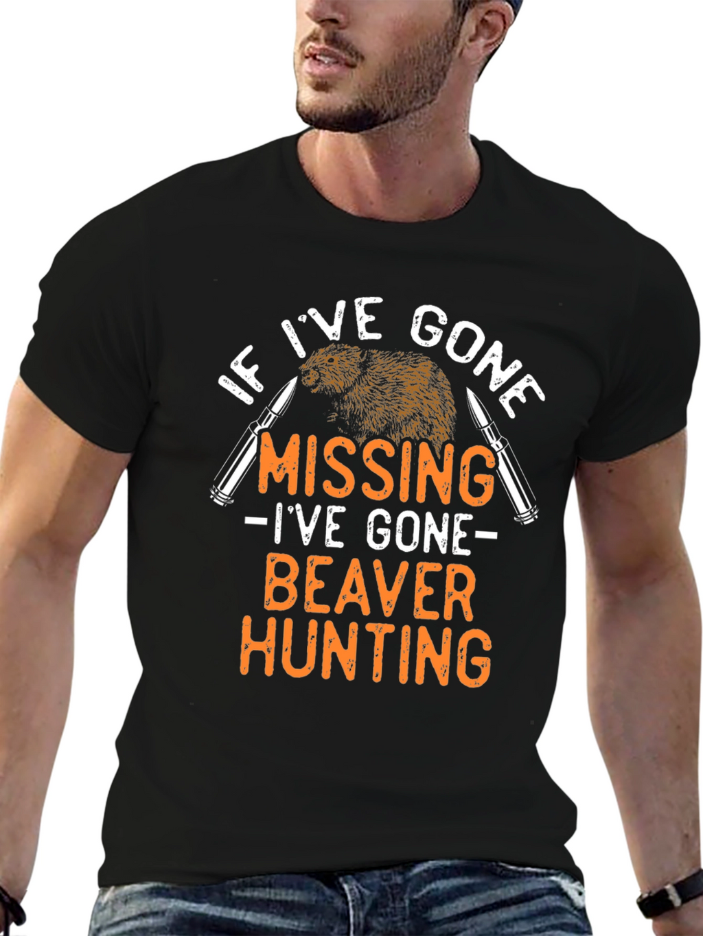 Beaver Hunting Graphic T-Shirt