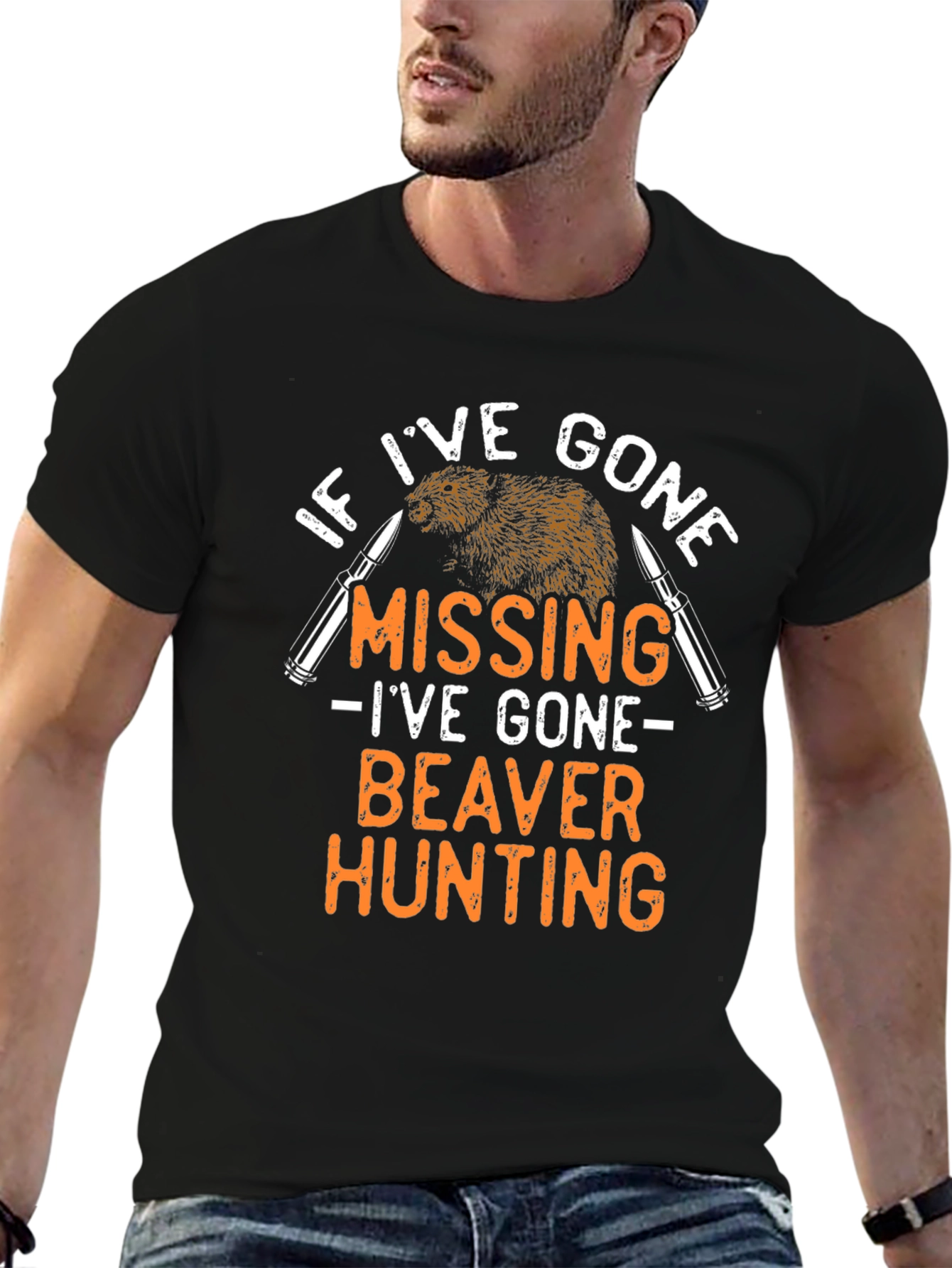 Beaver Hunting Graphic T-Shirt