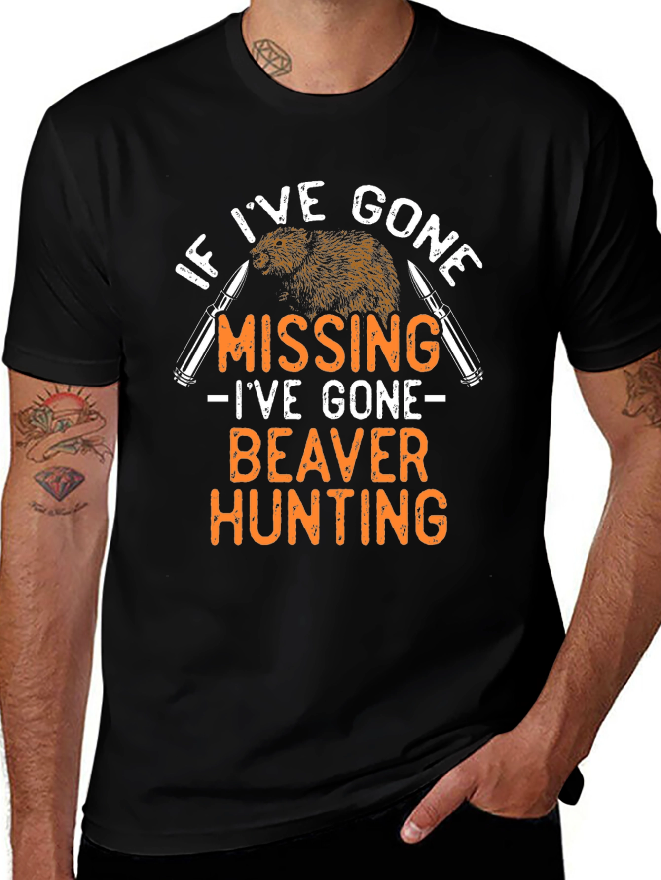 Beaver Hunting Graphic T-Shirt