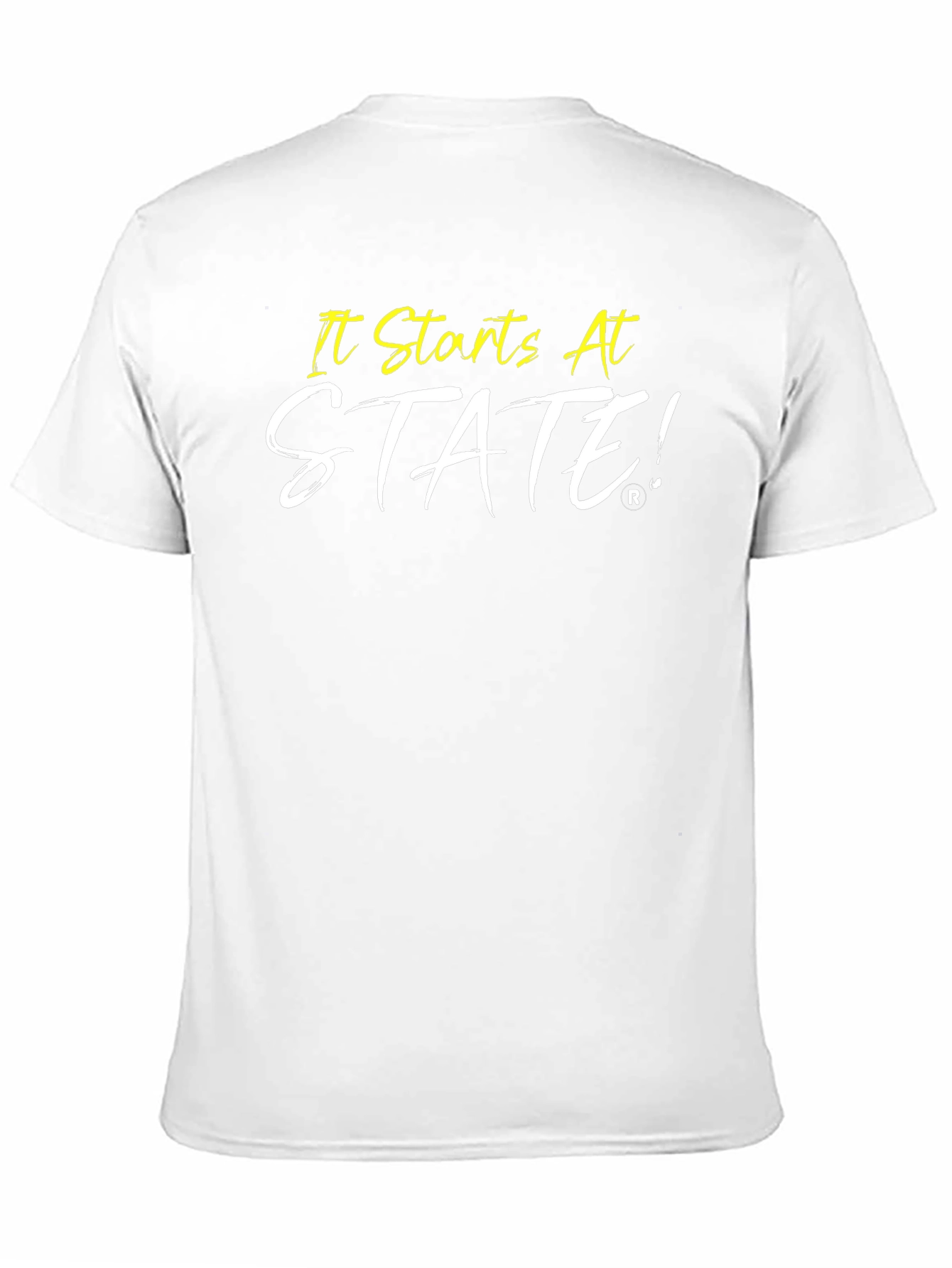 It Starts At STATE! Black Graphic Tee