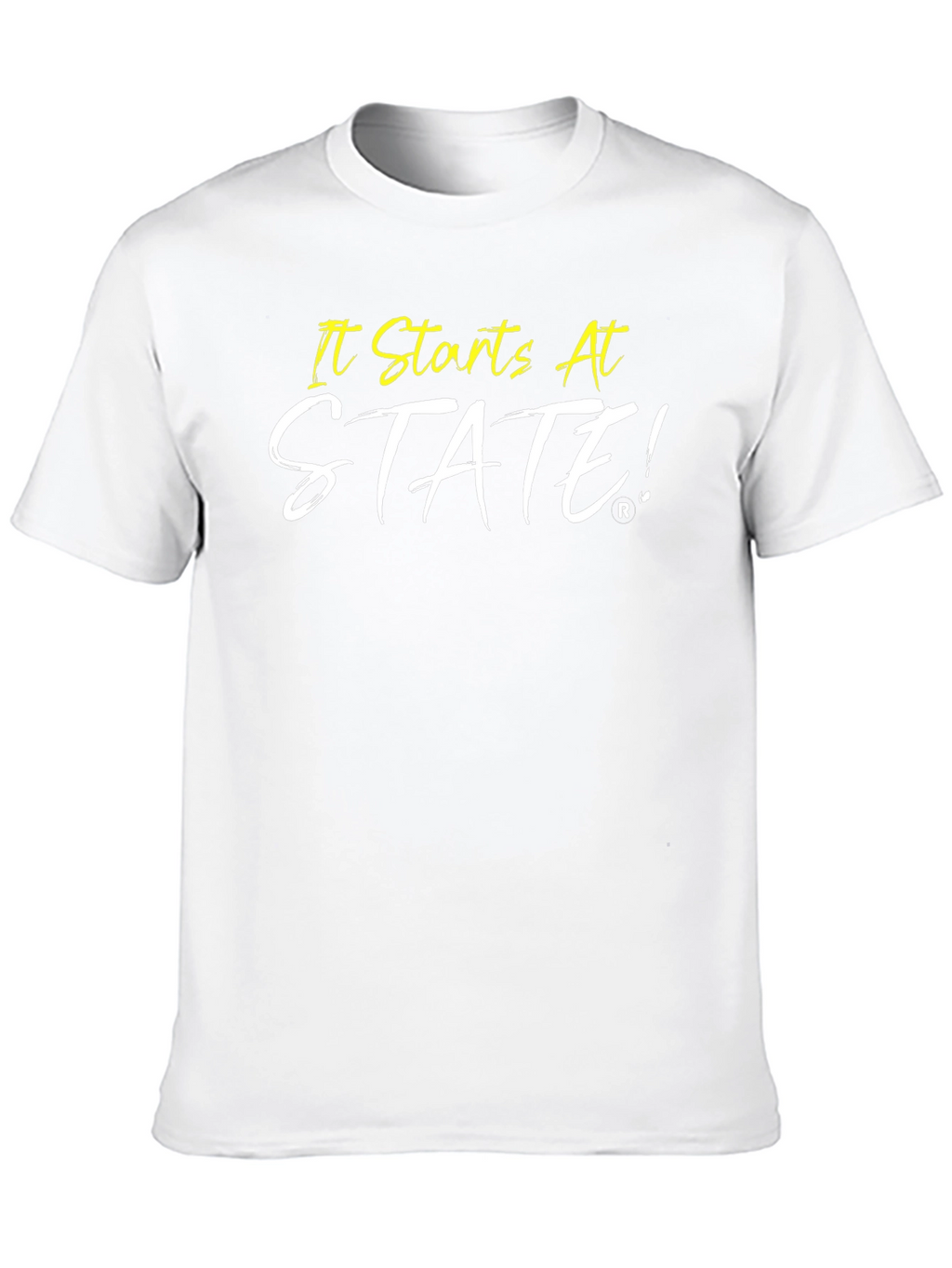 It Starts At STATE! Black Graphic Tee