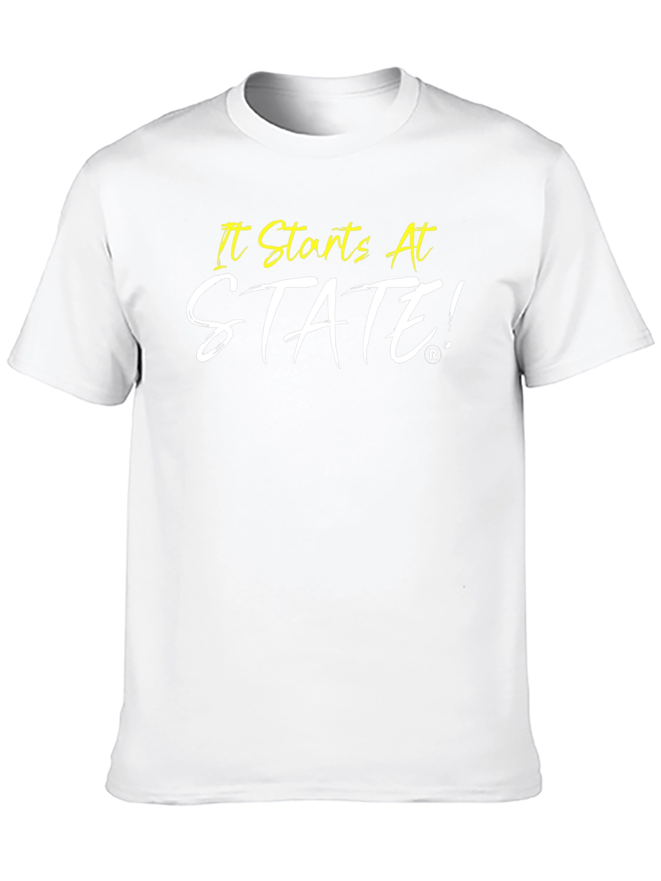 It Starts At STATE! Black Graphic Tee