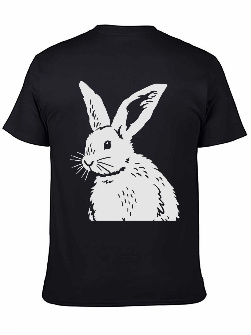 Rabbit Graphic Tee - Black Casual Top