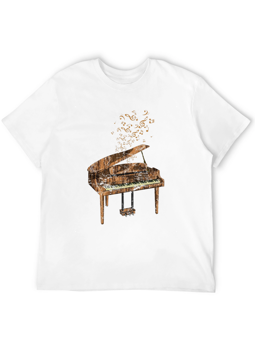 Piano Graphic Tee - Music Lovers Black T-Shirt