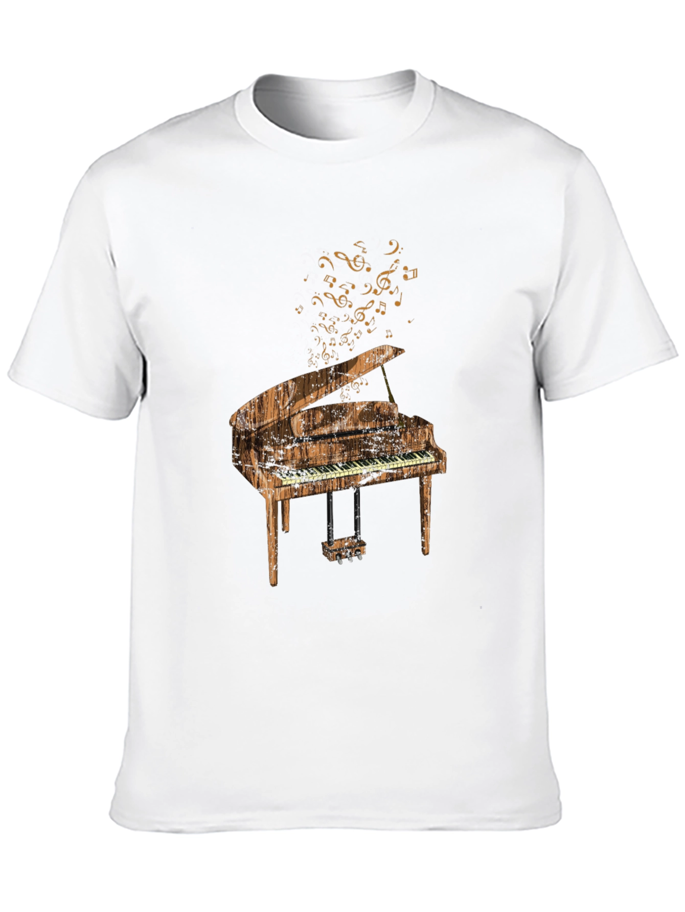 Piano Graphic Tee - Music Lovers Black T-Shirt