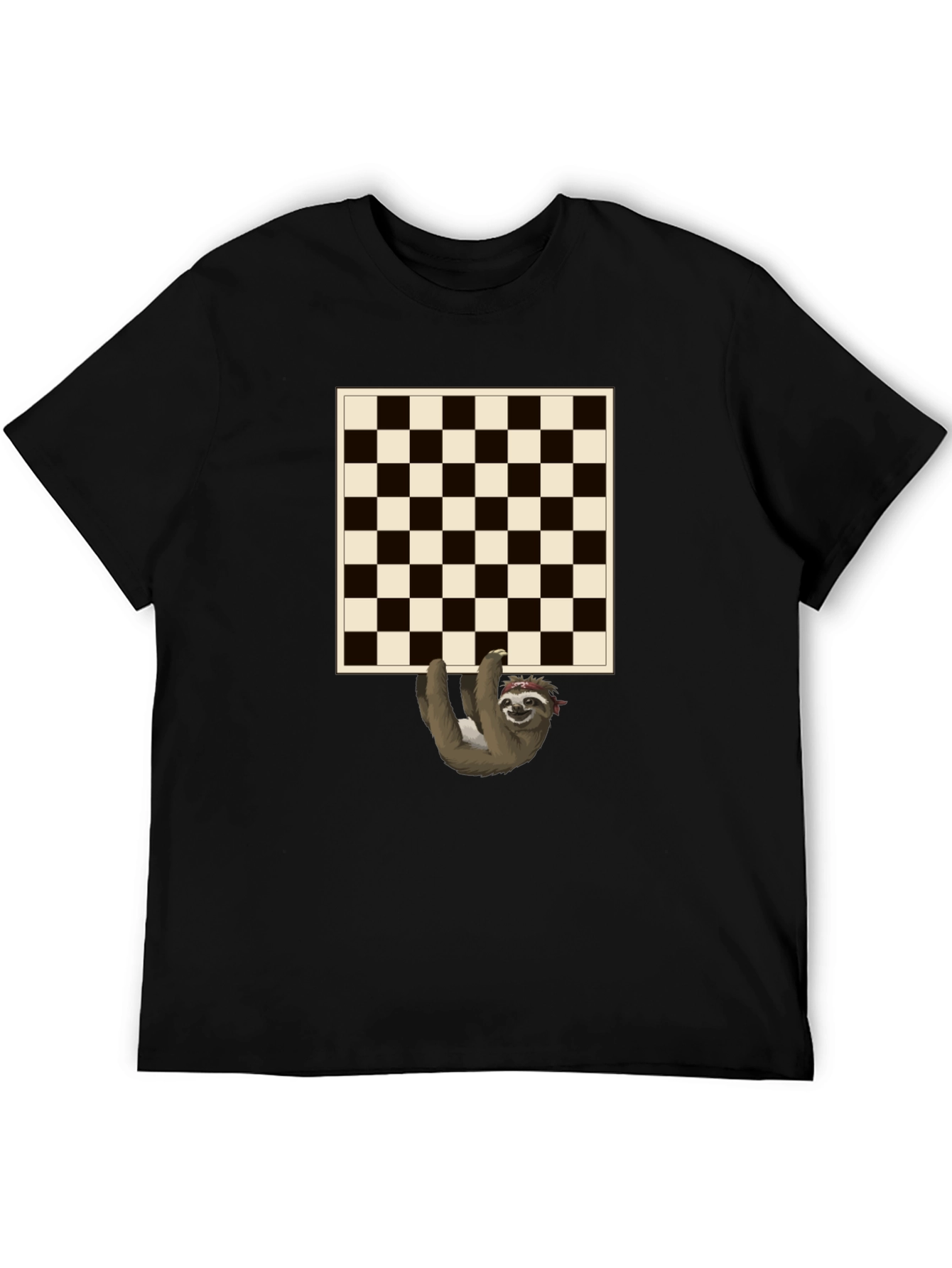 Sloth Chess Board Graphic Tee