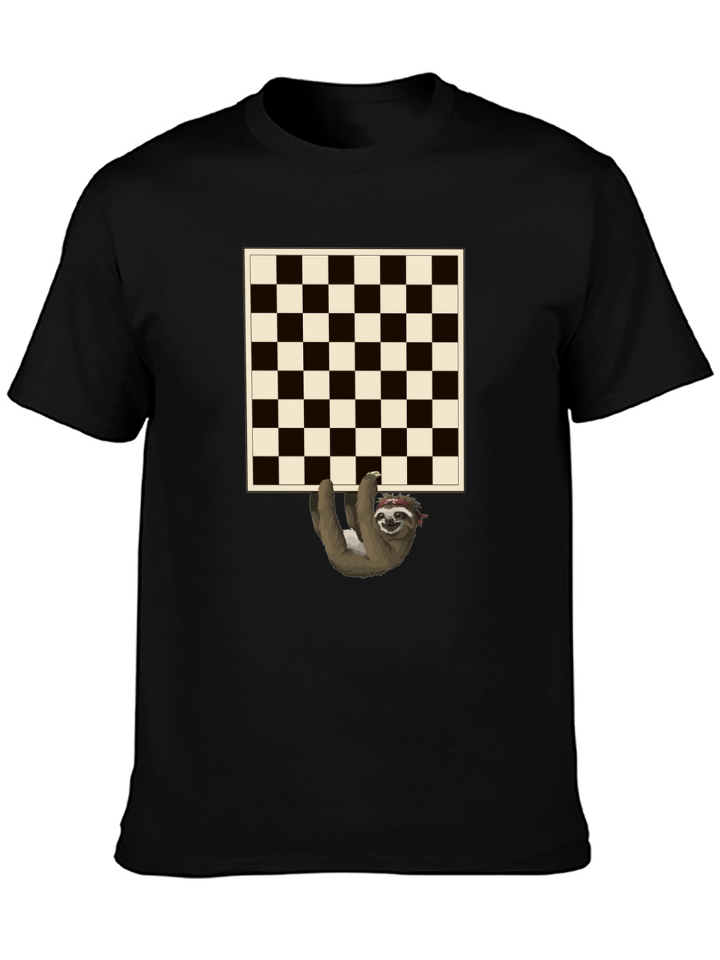 Sloth Chess Board Graphic Tee