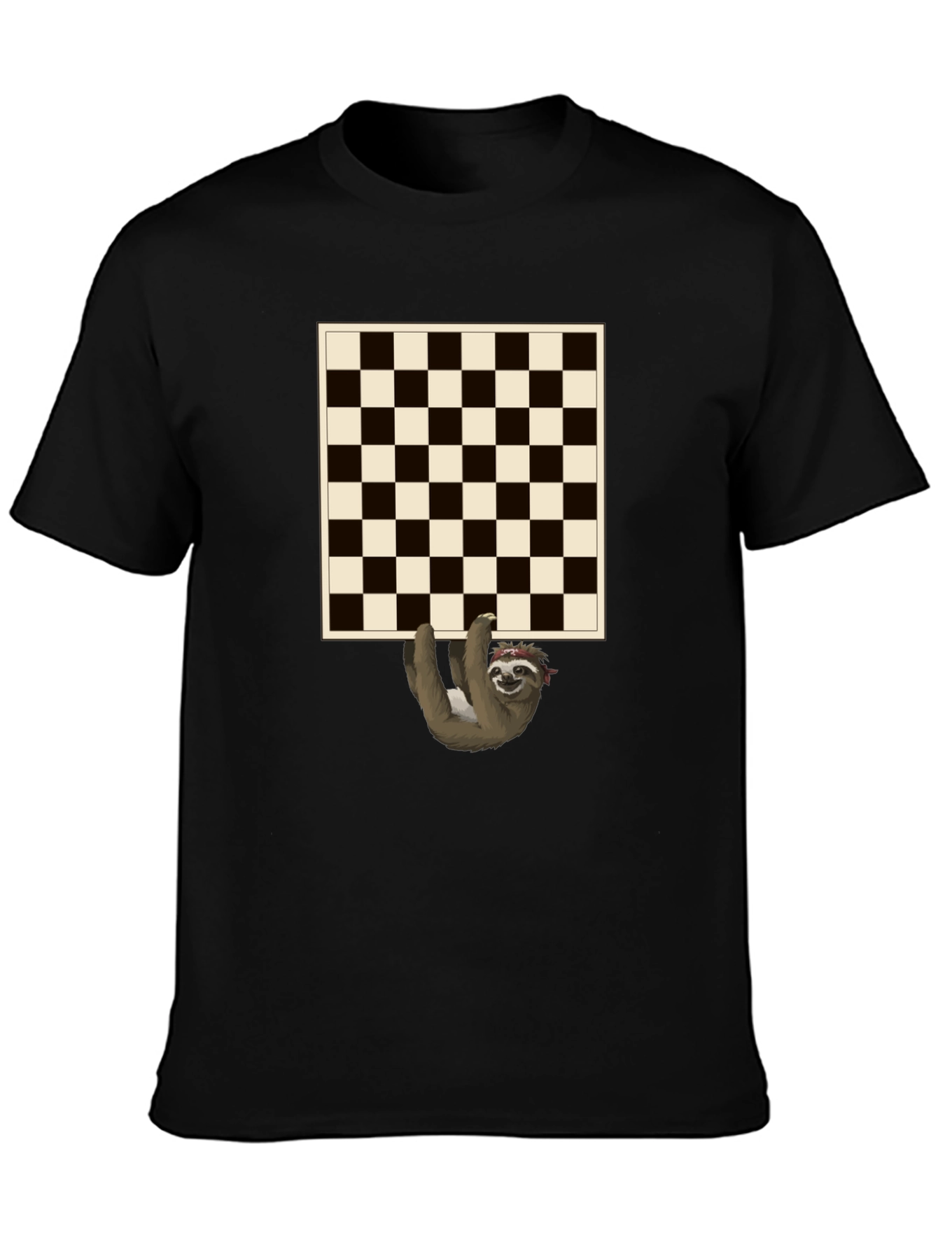 Sloth Chess Board Graphic Tee
