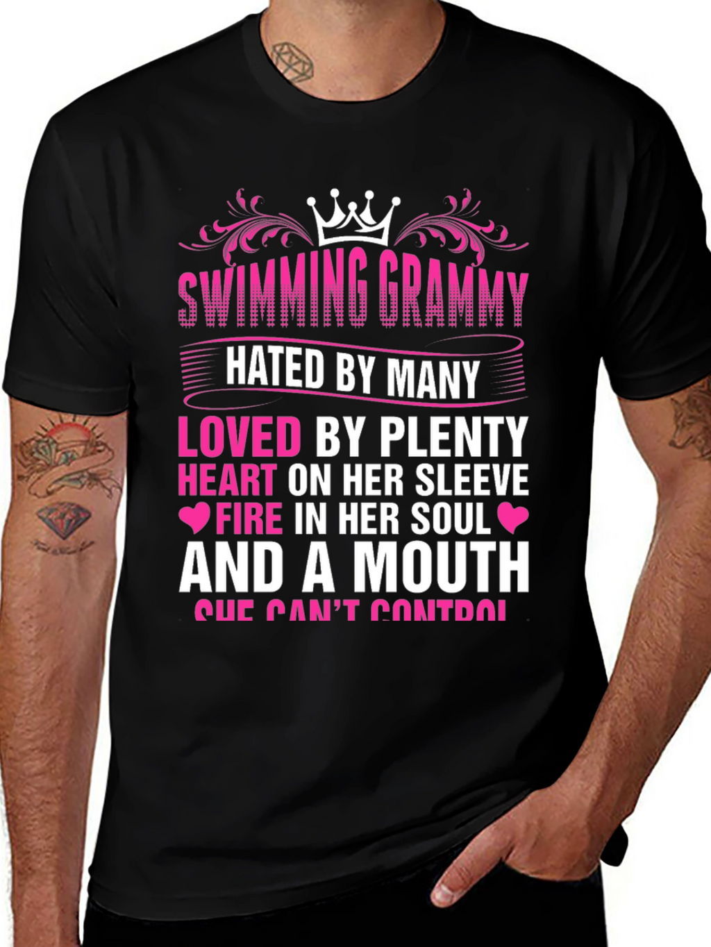 Swimming Grammy T-Shirt - Hated By Many