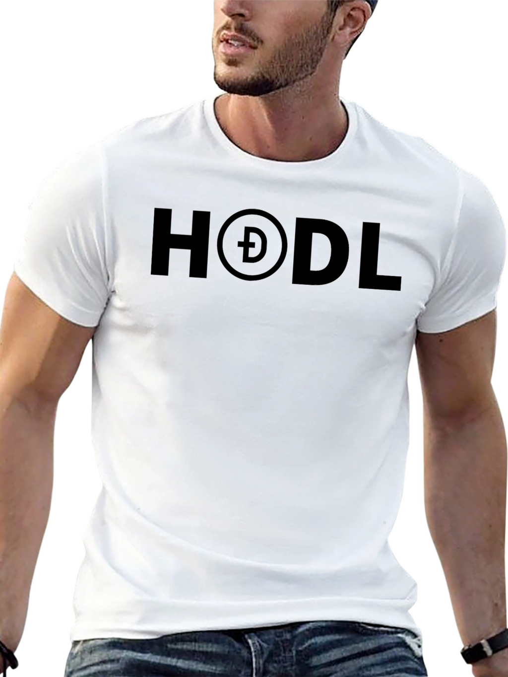 HODL Dogecoin Crypto Black T-Shirt