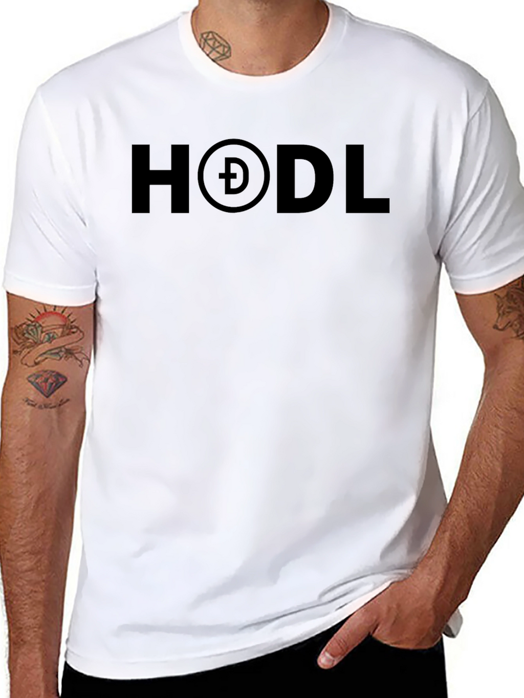 HODL Dogecoin Crypto Black T-Shirt