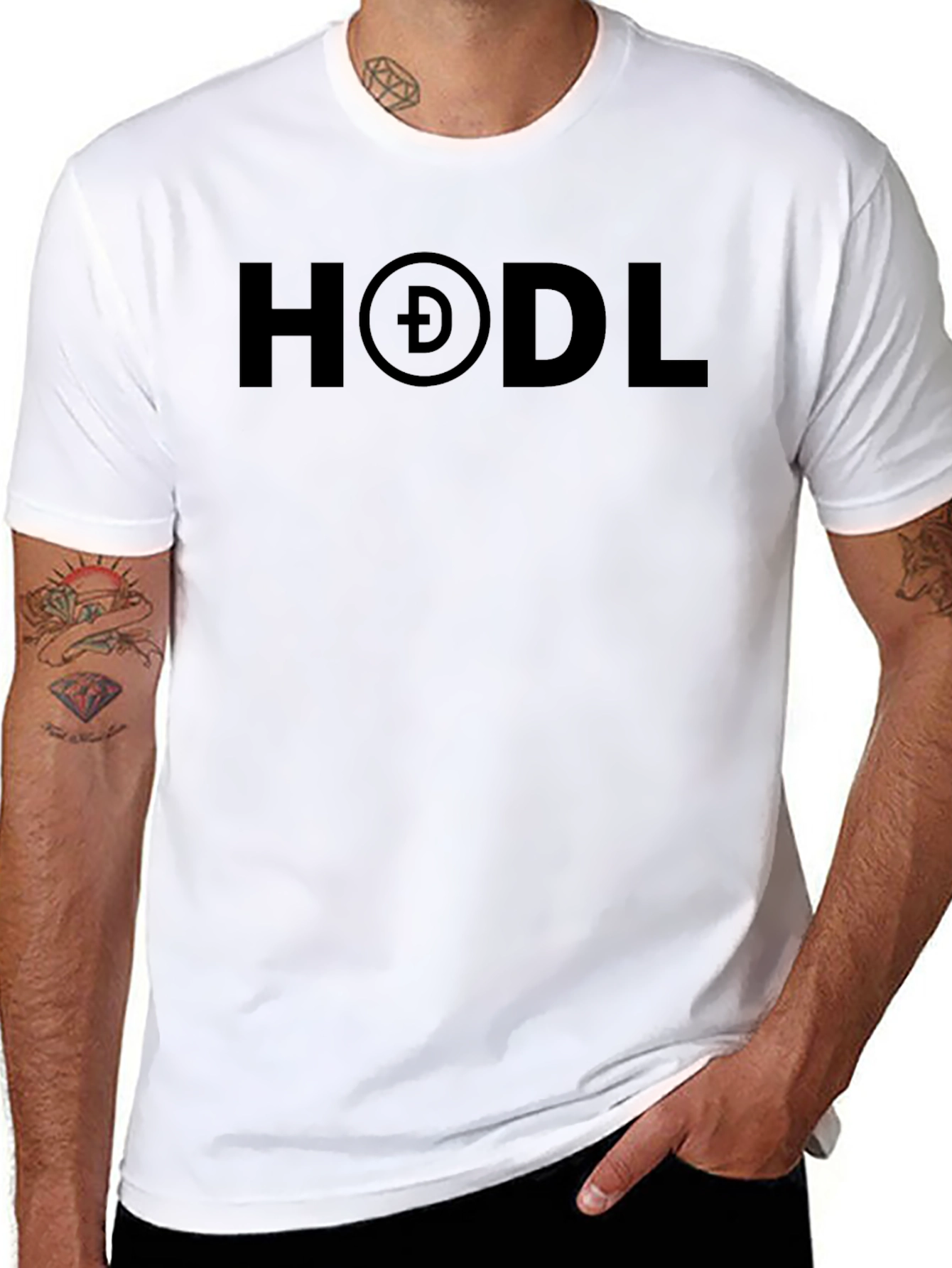 HODL Dogecoin Crypto Black T-Shirt