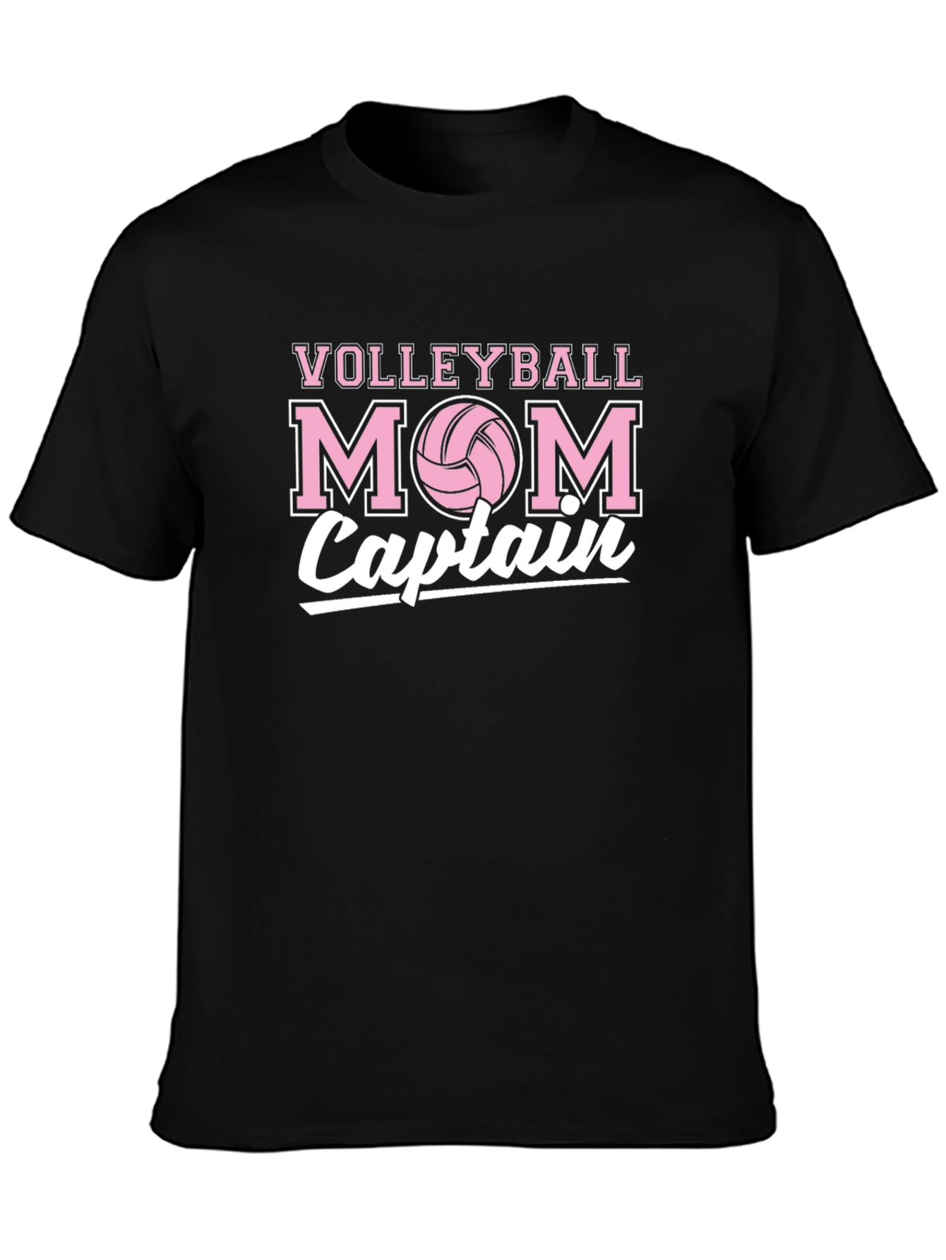 Volleyball Mom Captain T-Shirt - Black