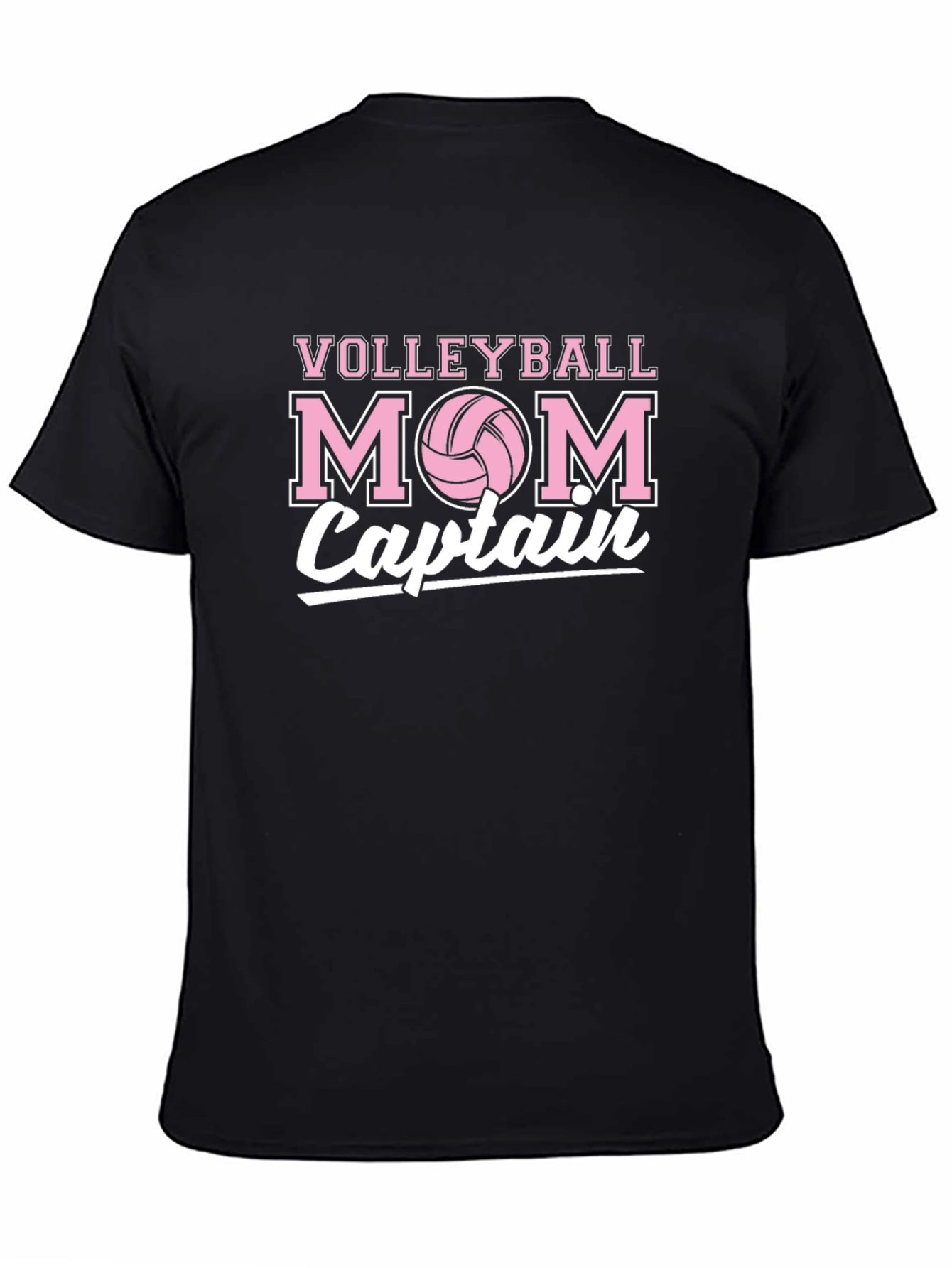 Volleyball Mom Captain T-Shirt - Black