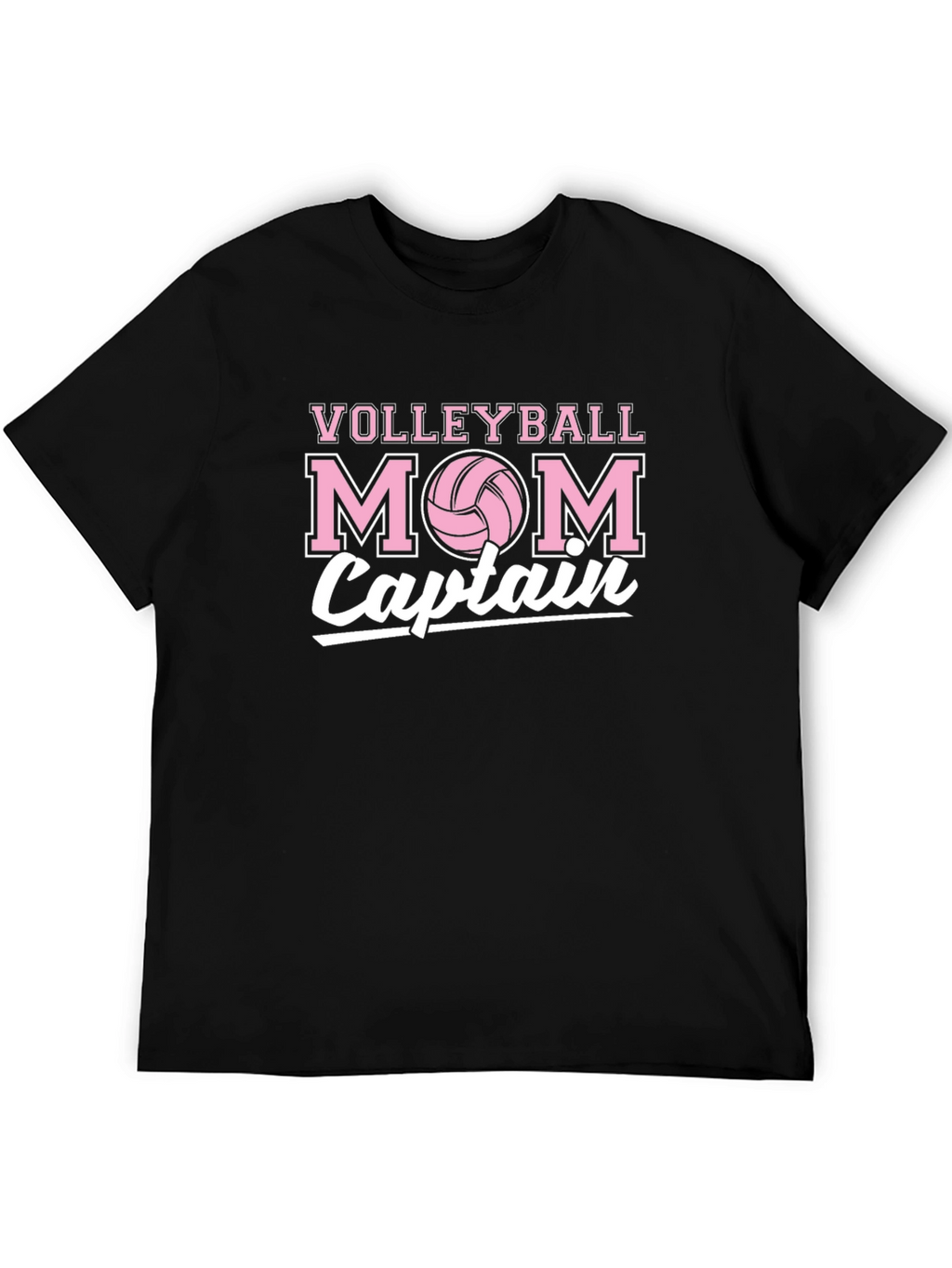 Volleyball Mom Captain T-Shirt - Black