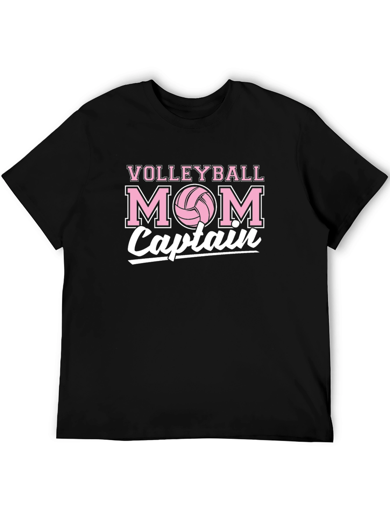 Volleyball Mom Captain T-Shirt - Black