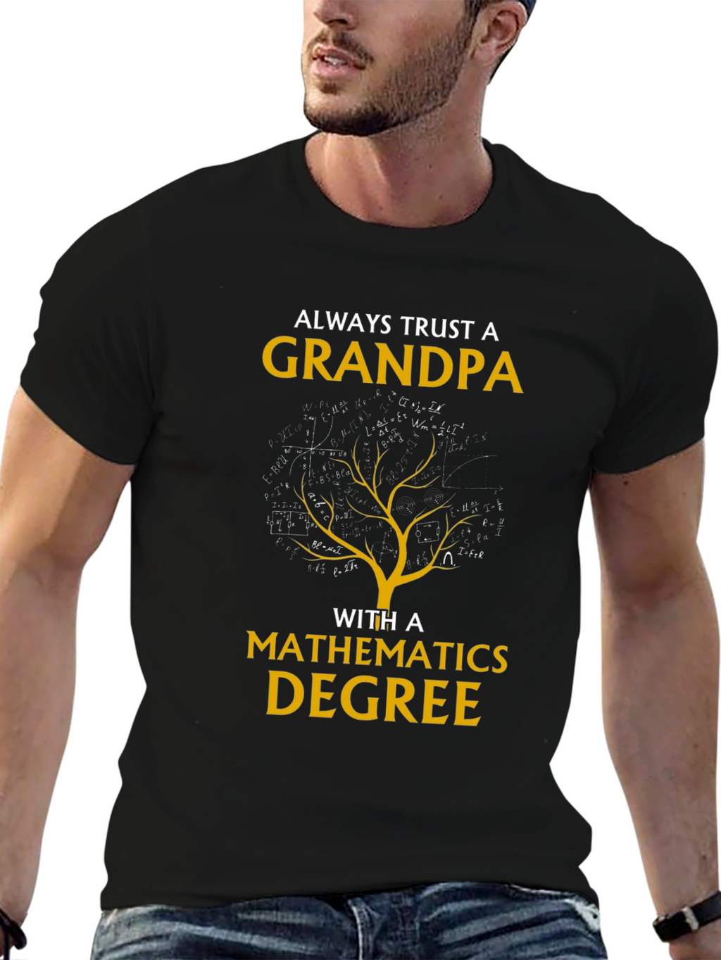 Grandpa Mathematics Degree Graphic Tee