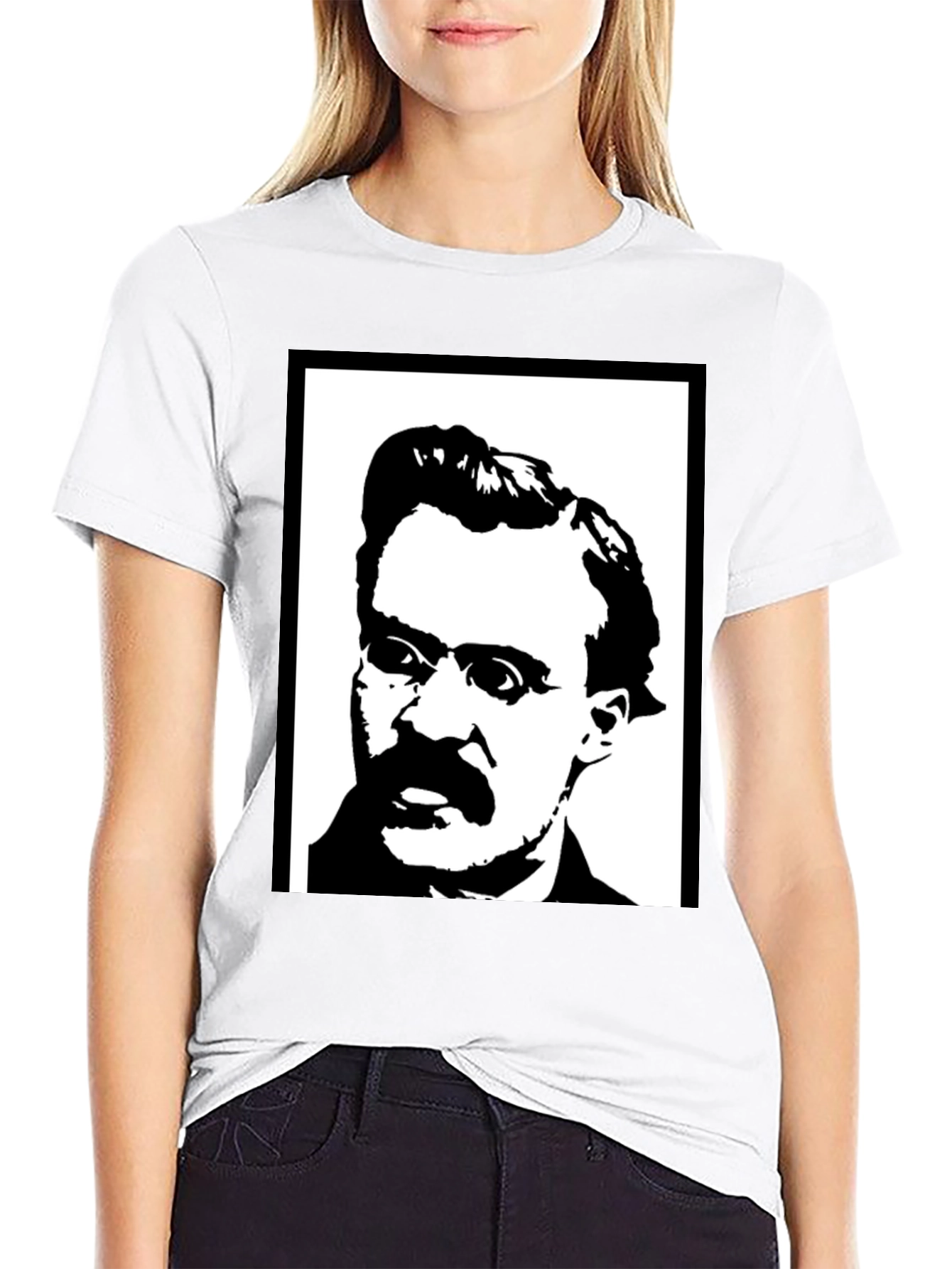 Nietzsche Black & White Portrait T-Shirt