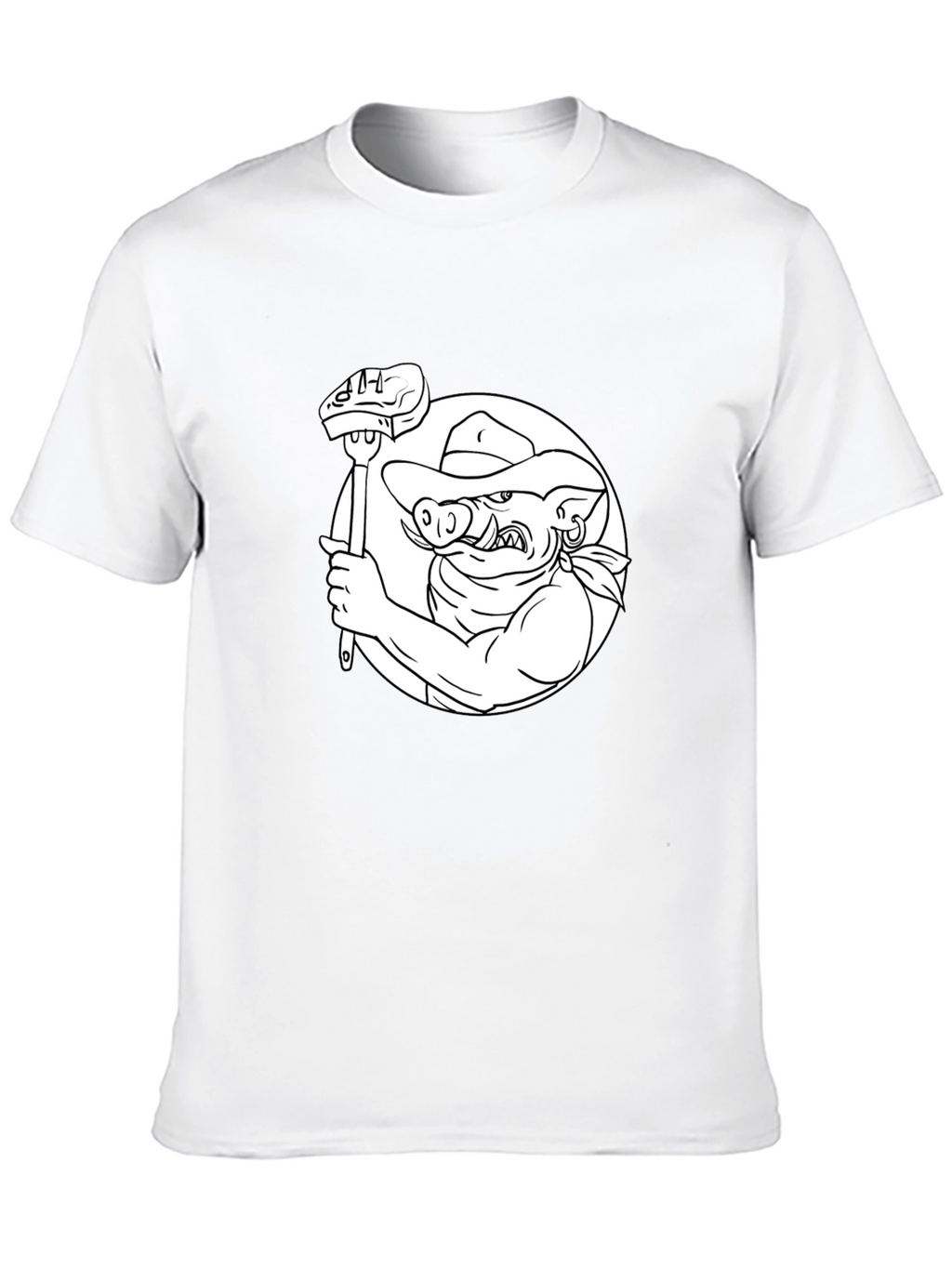 BBQ Hog T-Shirt - Black Cotton Tee