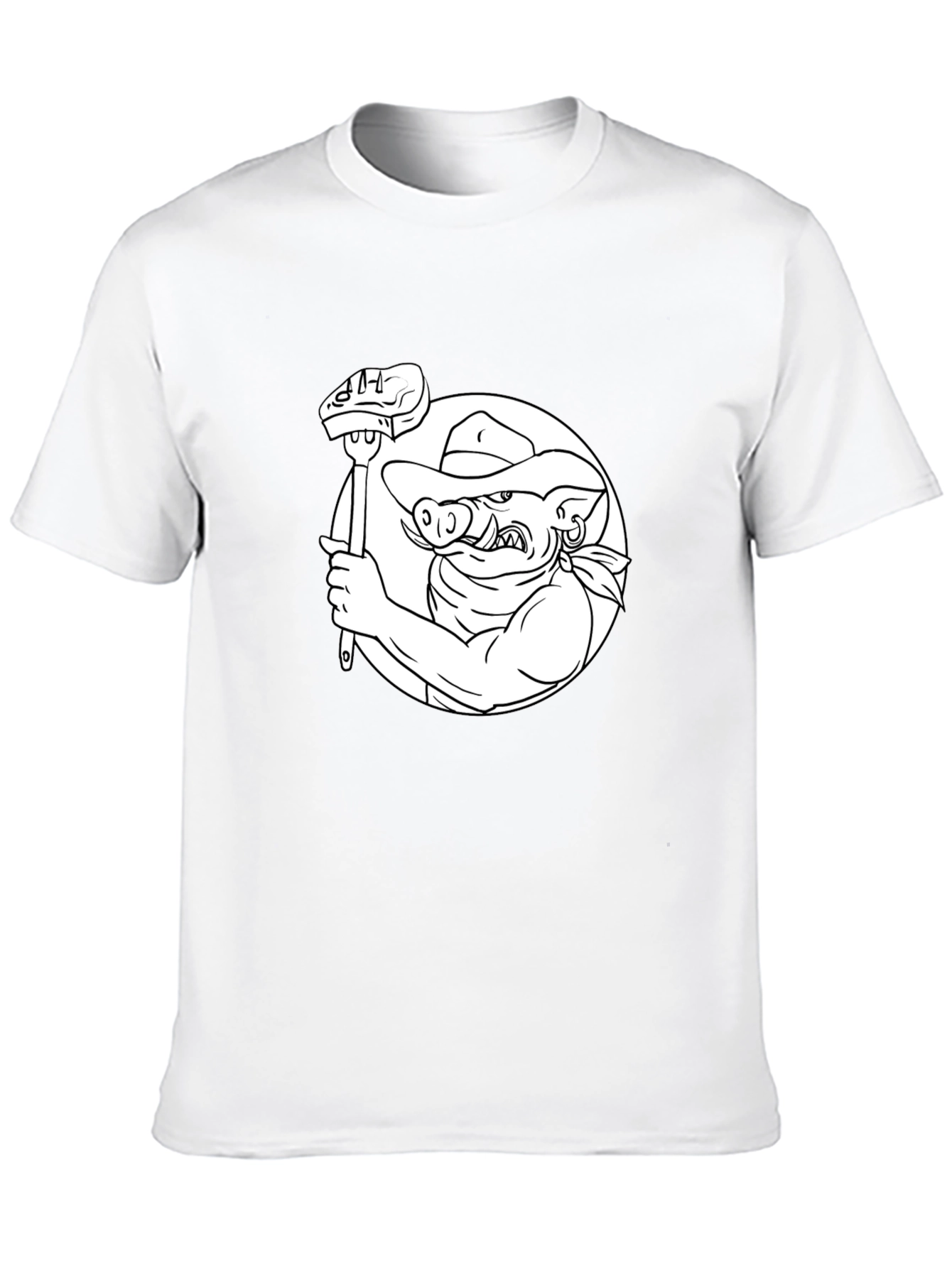 BBQ Hog T-Shirt - Black Cotton Tee