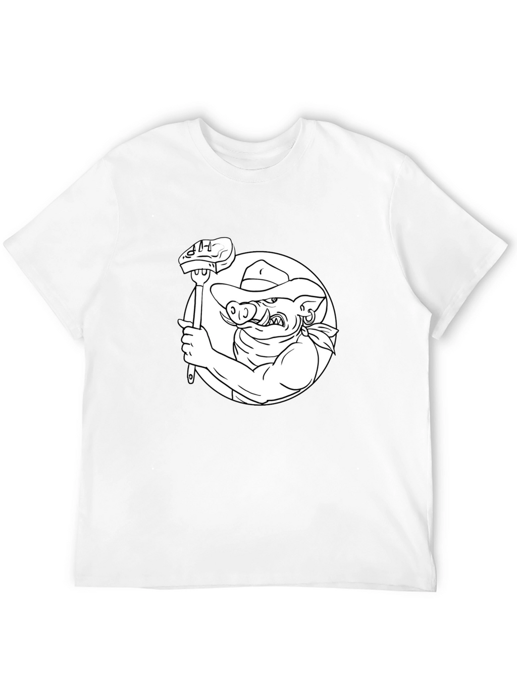 BBQ Hog T-Shirt - Black Cotton Tee
