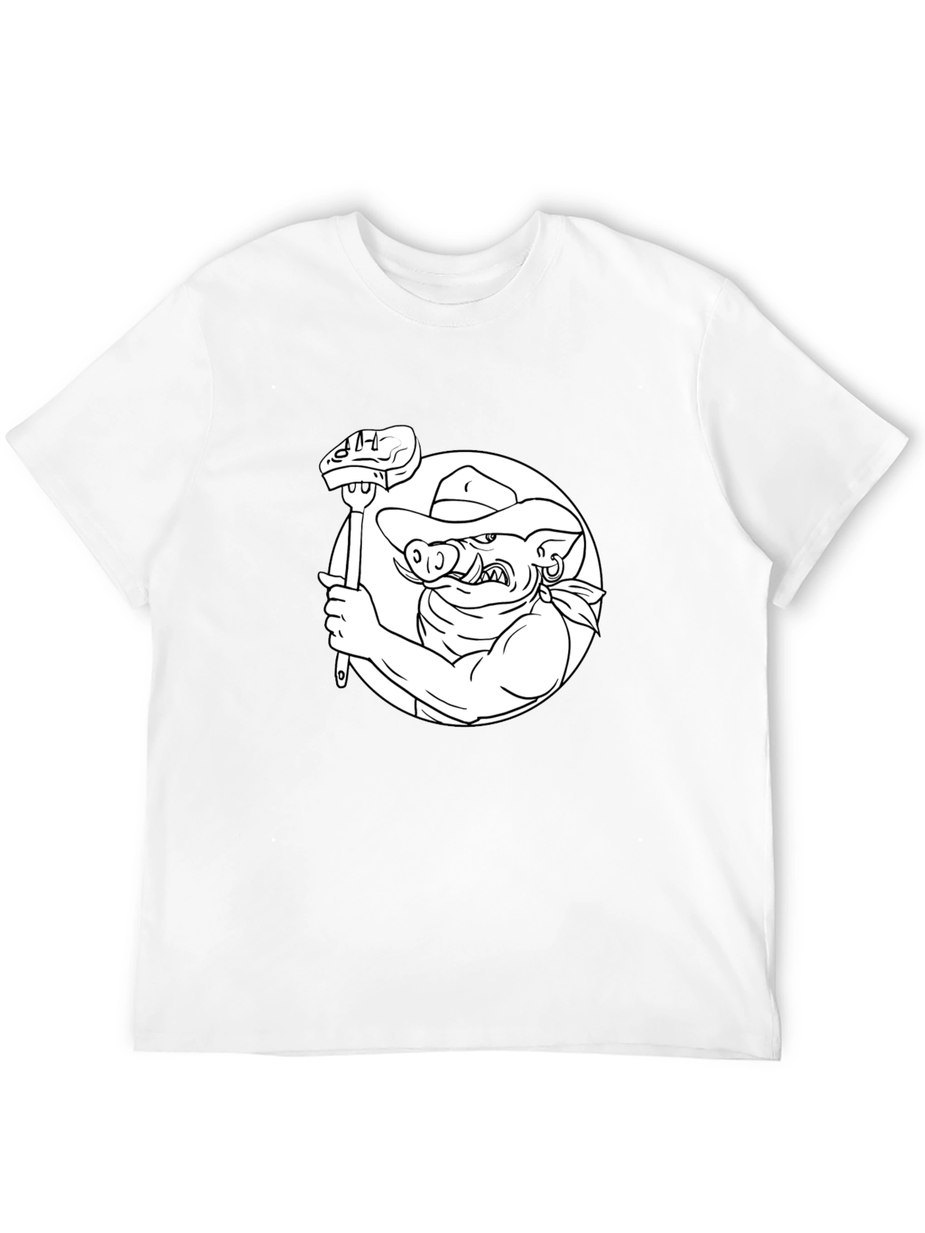 BBQ Hog T-Shirt - Black Cotton Tee