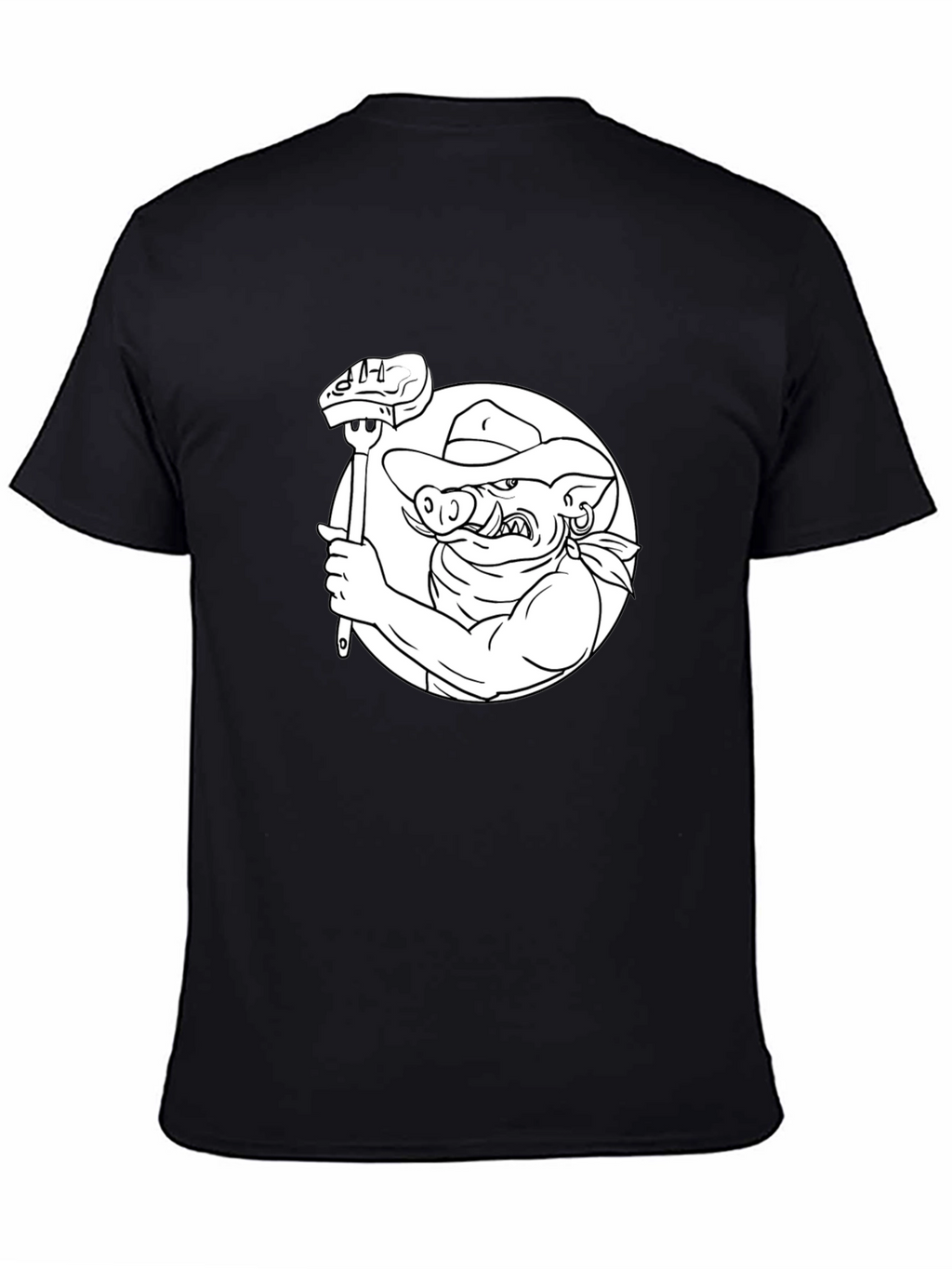 BBQ Hog T-Shirt - Black Cotton Tee