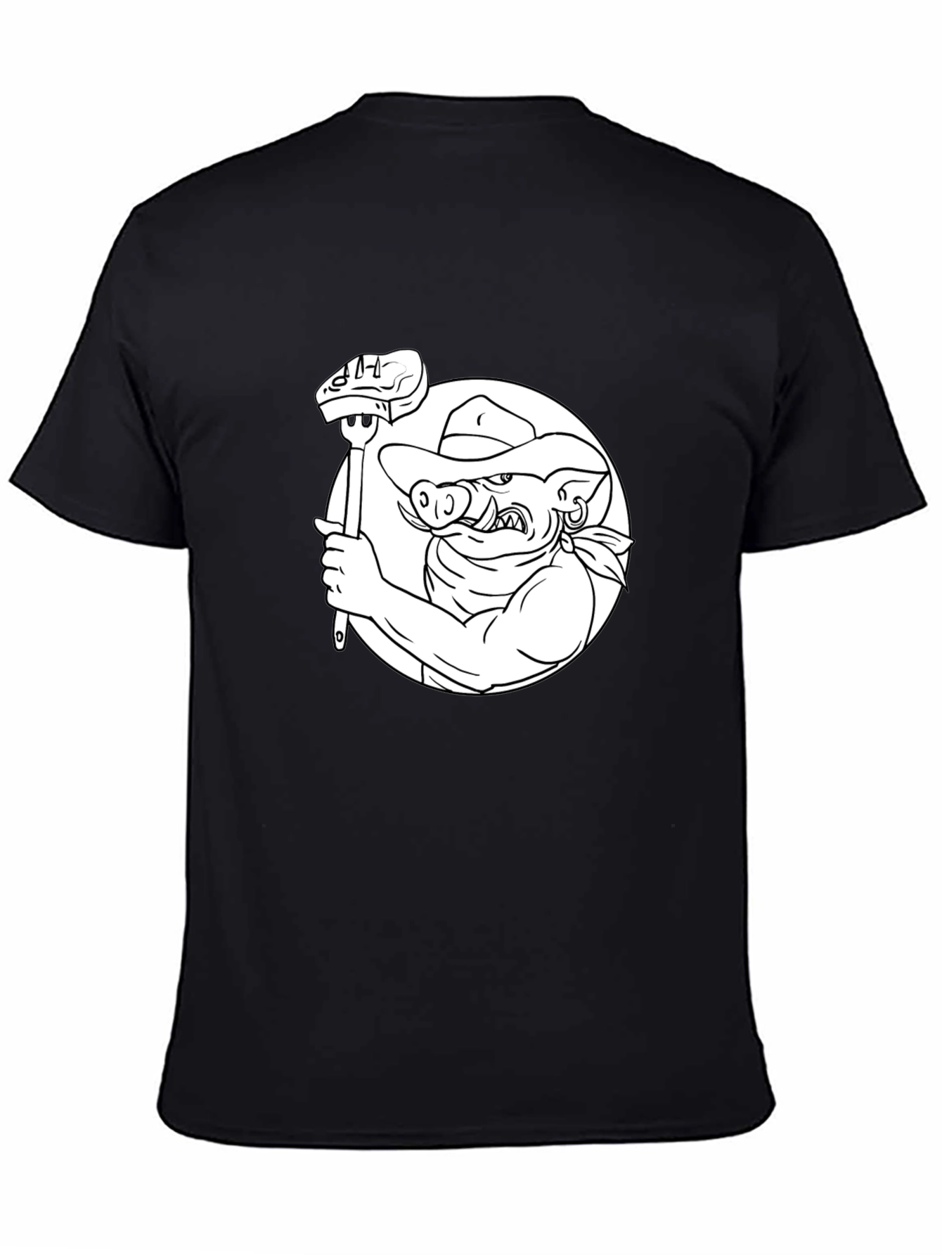BBQ Hog T-Shirt - Black Cotton Tee