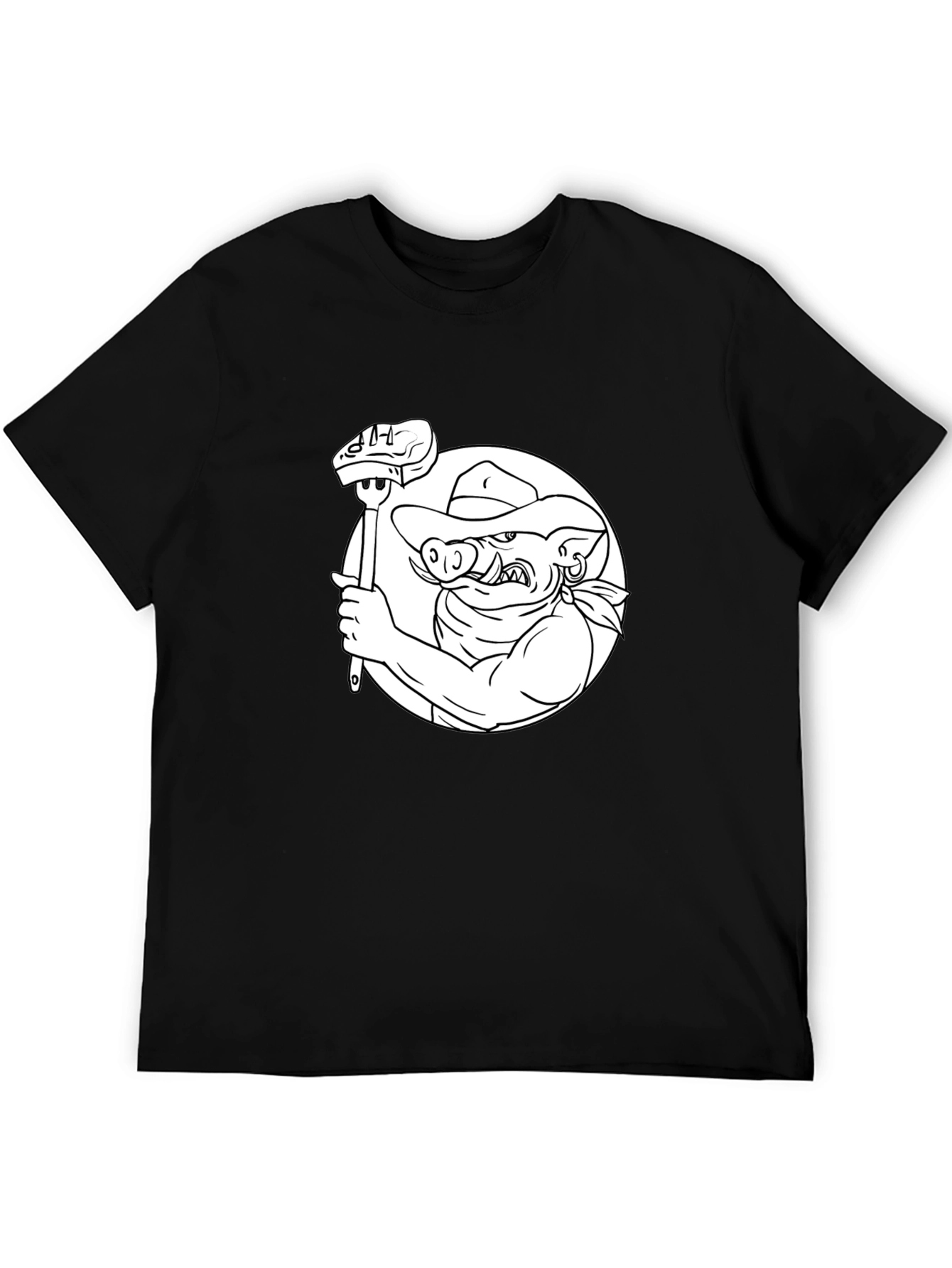 BBQ Hog T-Shirt - Black Cotton Tee