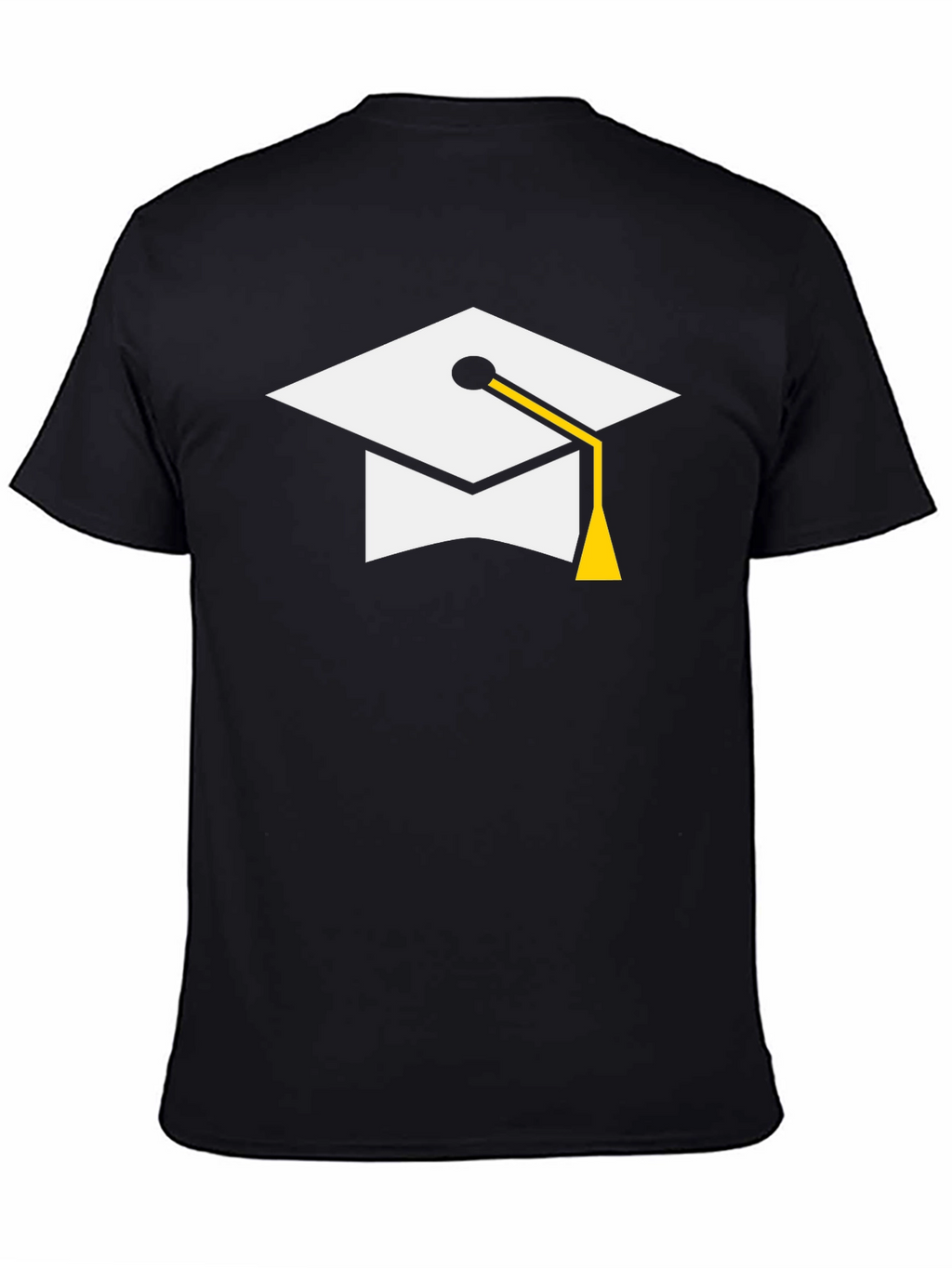 Graduation Cap Graphic Tee - Black