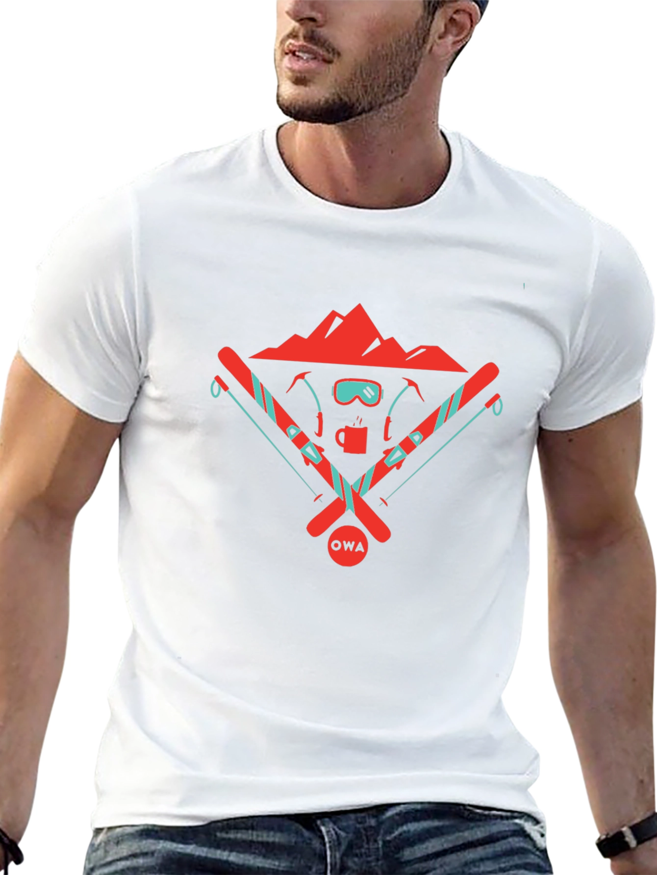 Outdoor Adventure T-Shirt - Ski & Mountain Design